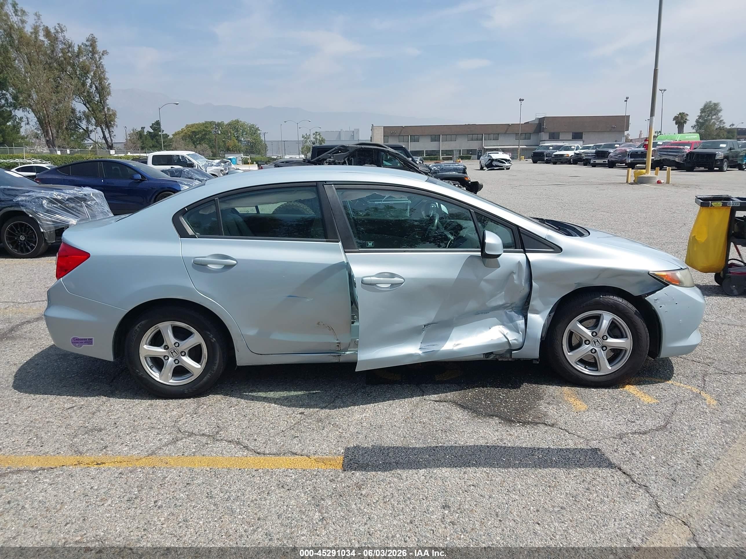 2012 Honda Civic Natural Gas Blue vin: 19XFB5F54CE002494