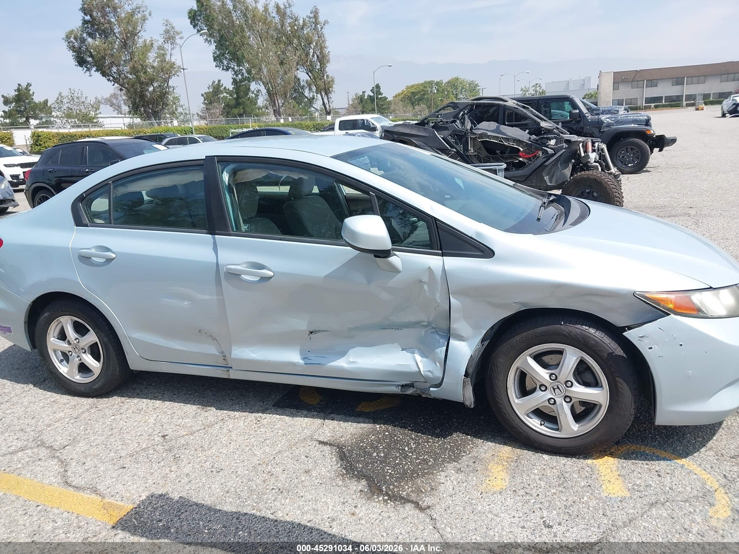 2012 Honda Civic Natural Gas Blue vin: 19XFB5F54CE002494