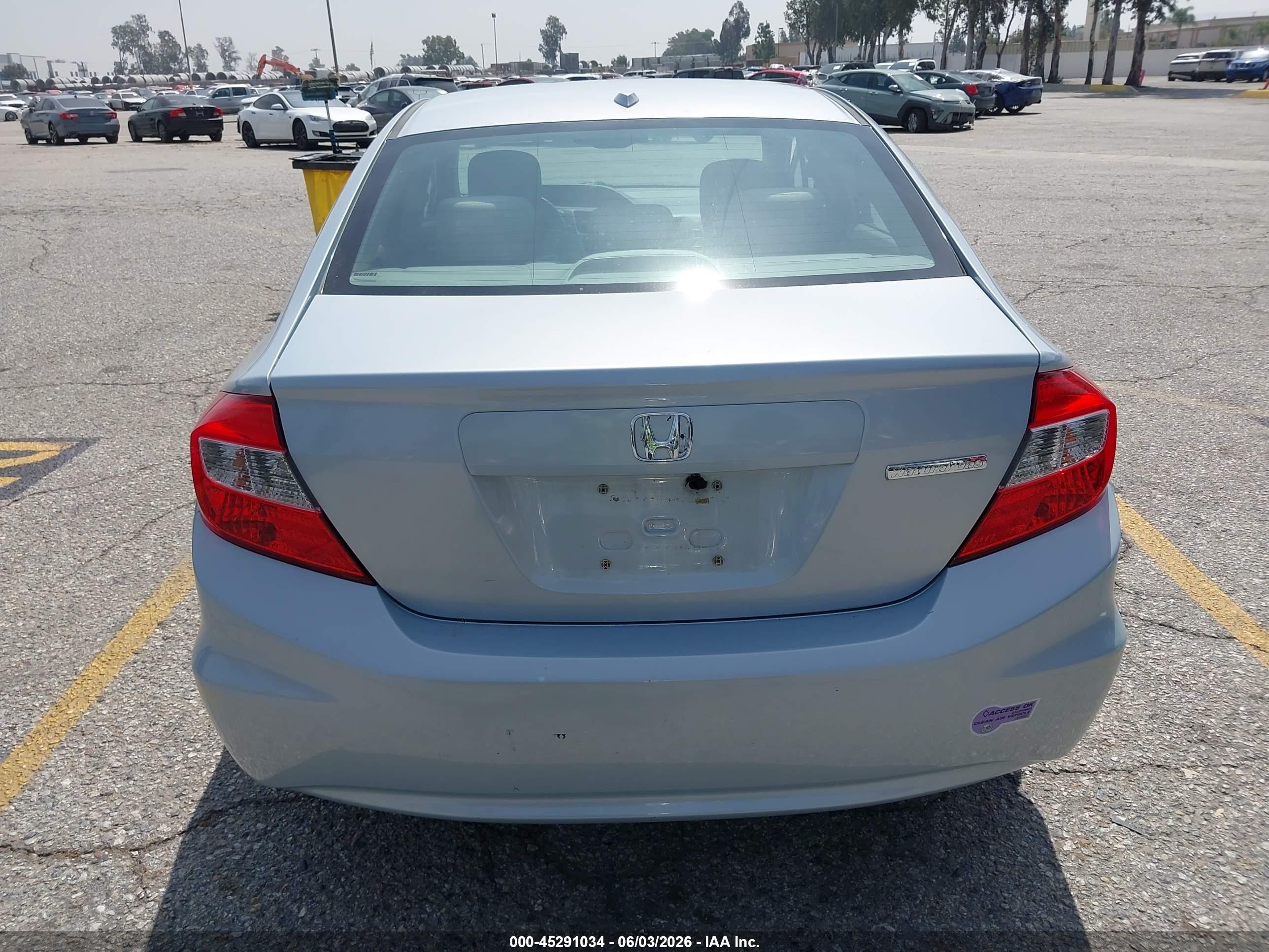 2012 Honda Civic Natural Gas Blue vin: 19XFB5F54CE002494