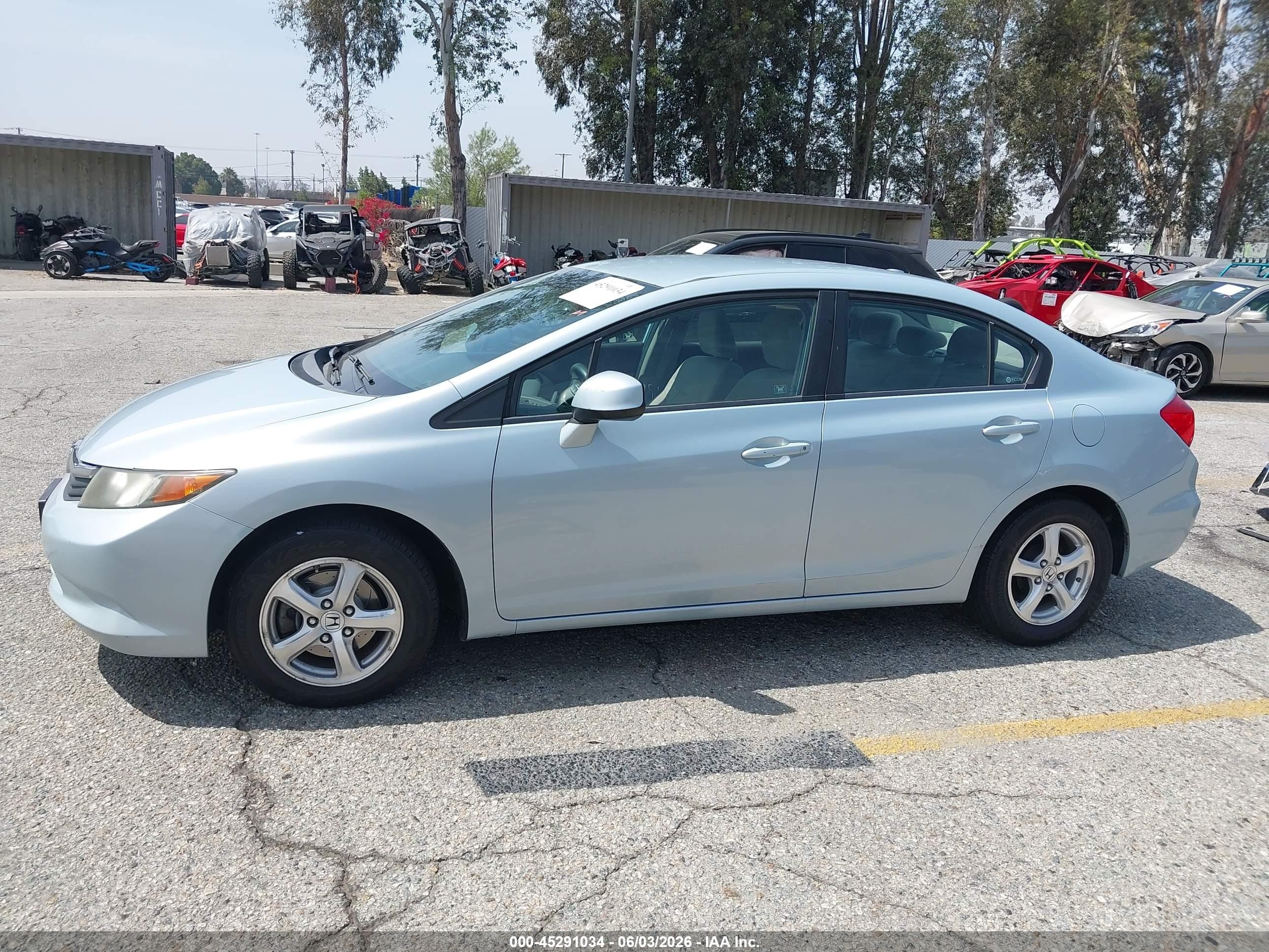 2012 Honda Civic Natural Gas Blue vin: 19XFB5F54CE002494