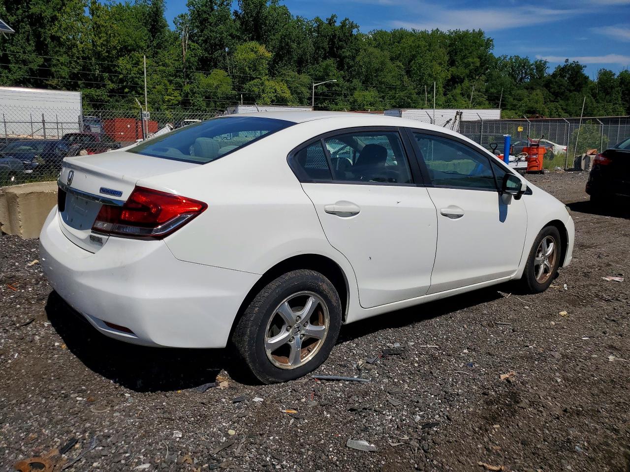 2014 Honda Civic Natural Gas White vin: 19XFB5F54EE000246