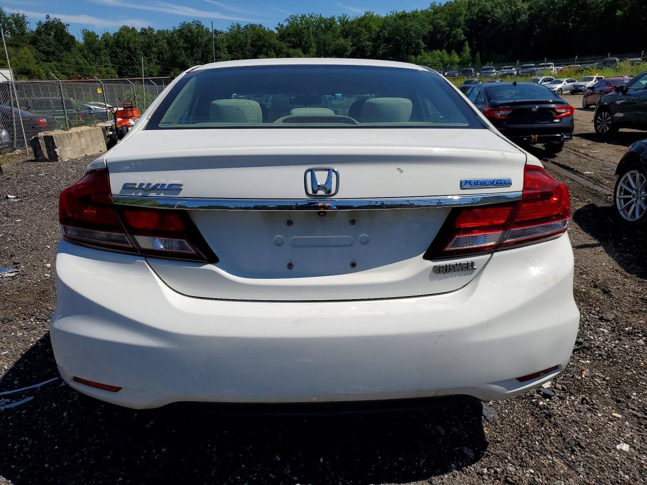 2014 Honda Civic Natural Gas White vin: 19XFB5F54EE000246