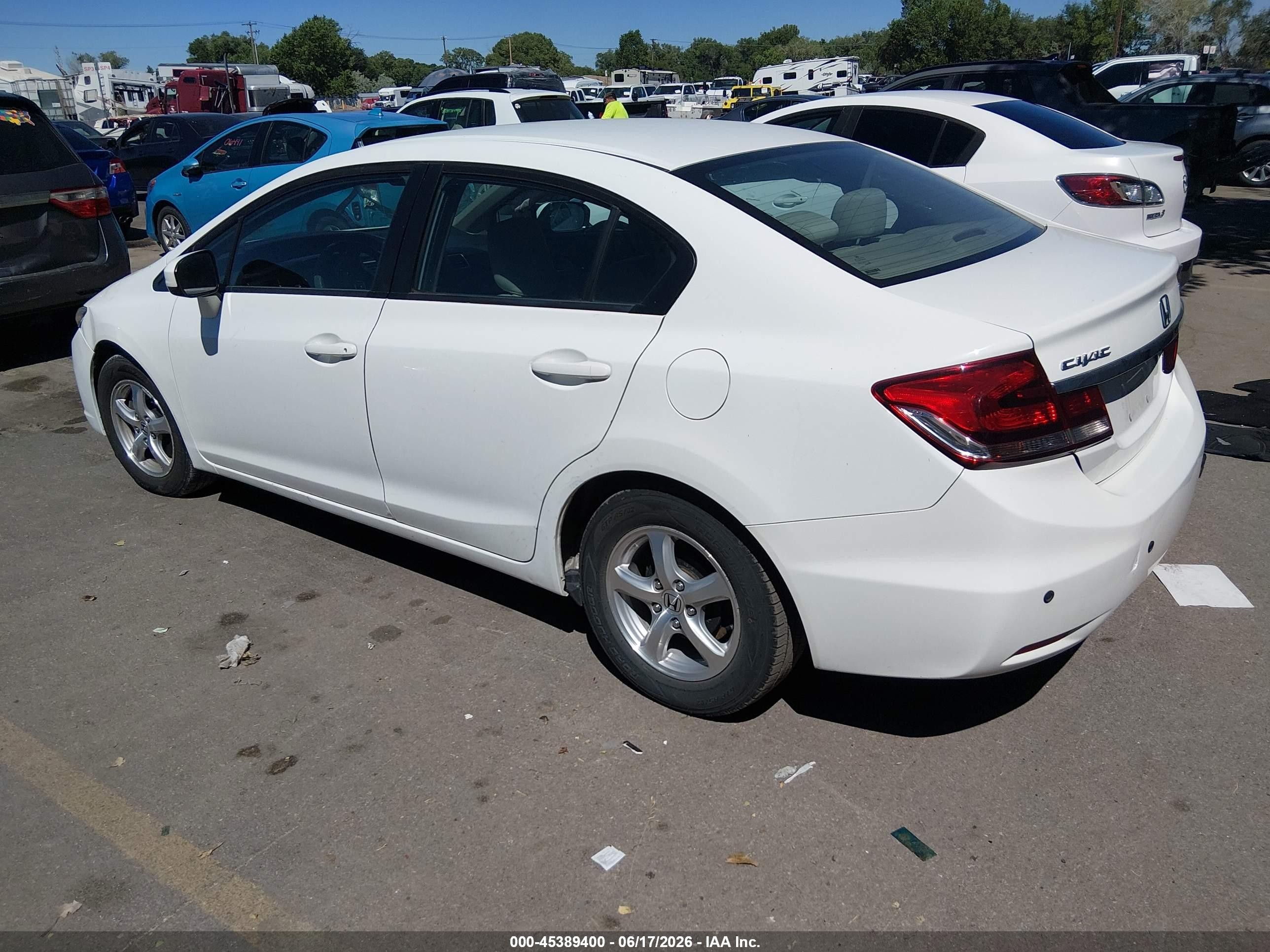 2014 Honda Civic Natural Gas Белый vin: 19XFB5F54EE000568