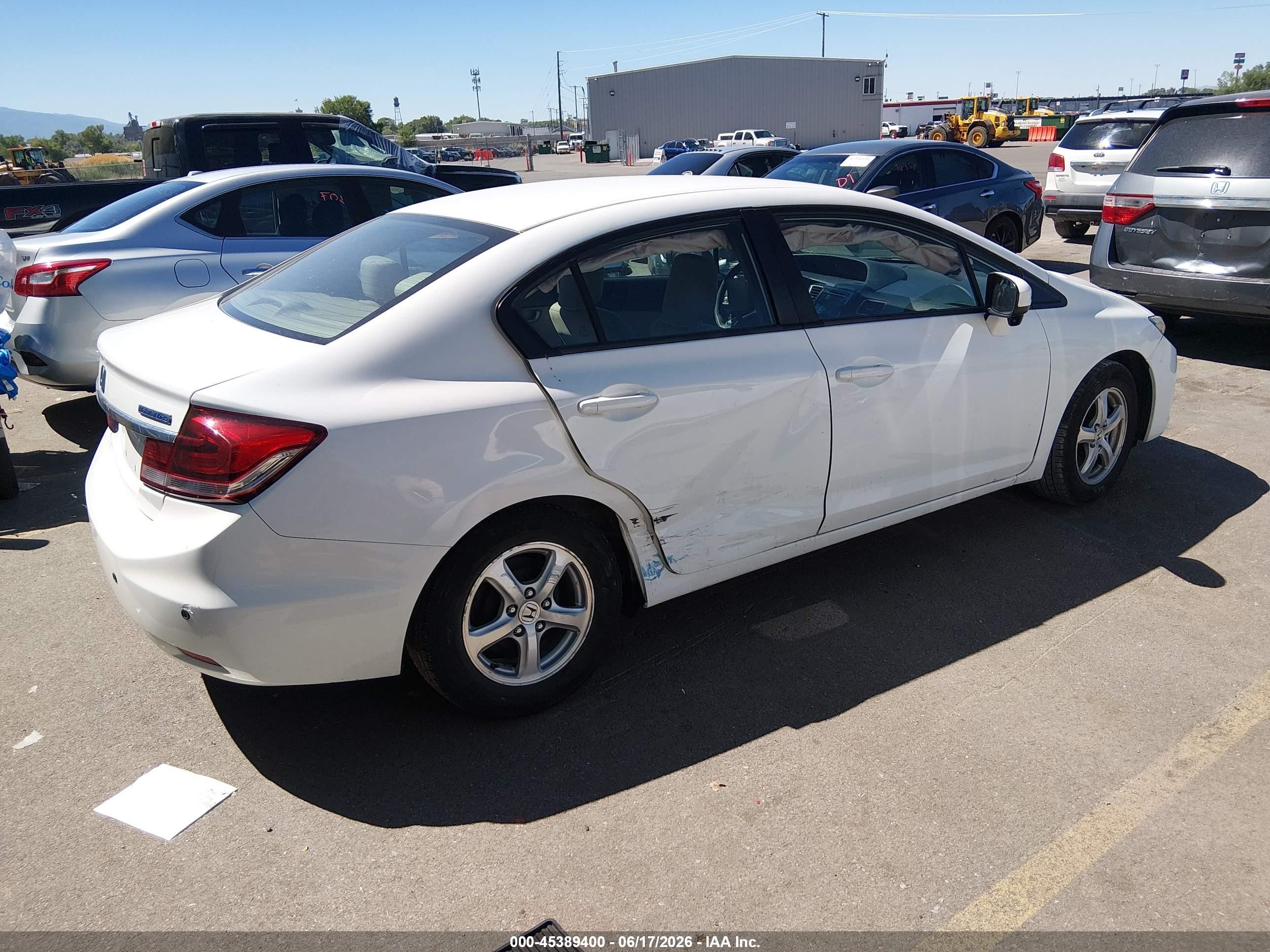 2014 Honda Civic Natural Gas Белый vin: 19XFB5F54EE000568