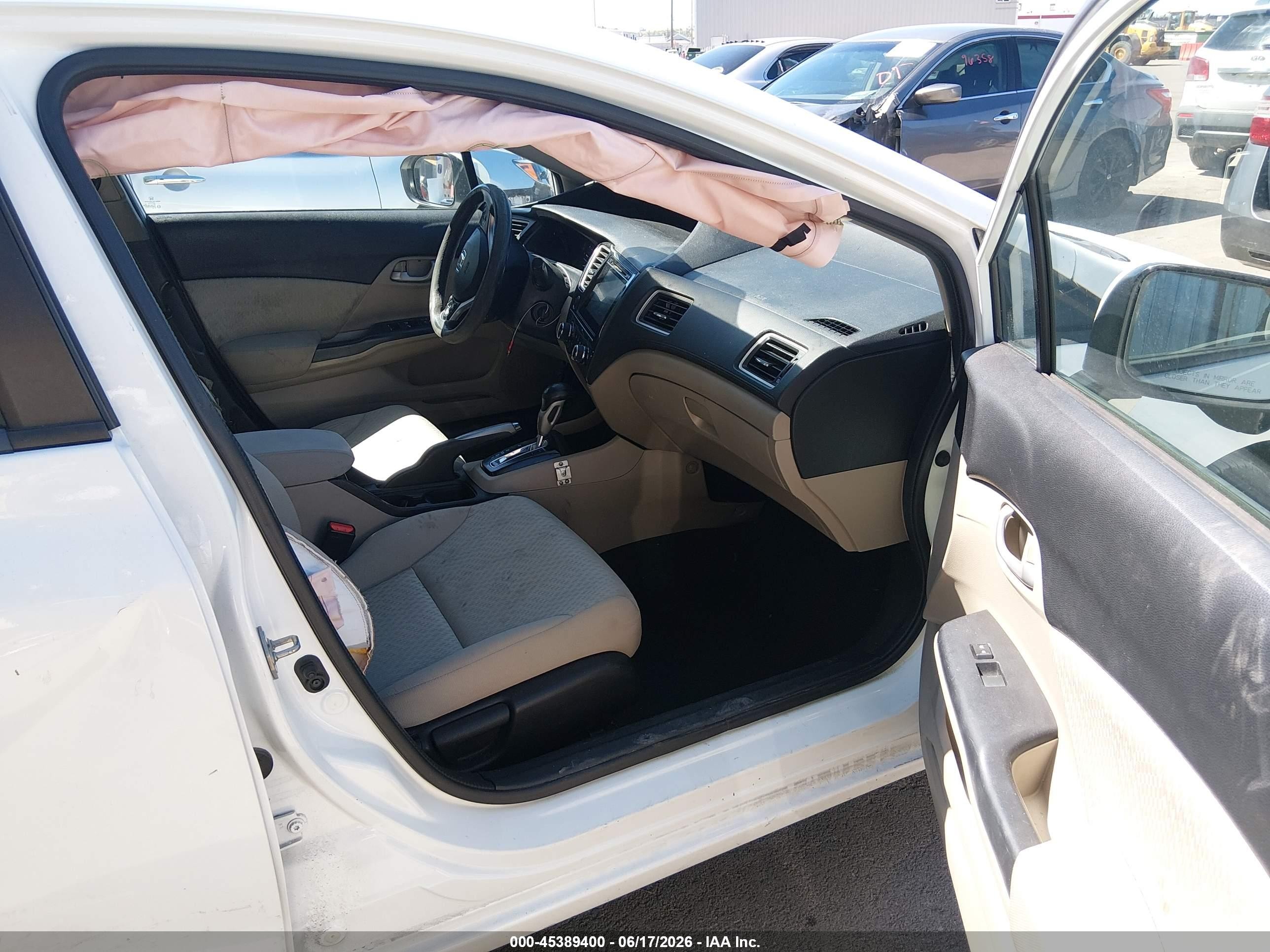 2014 Honda Civic Natural Gas Белый vin: 19XFB5F54EE000568