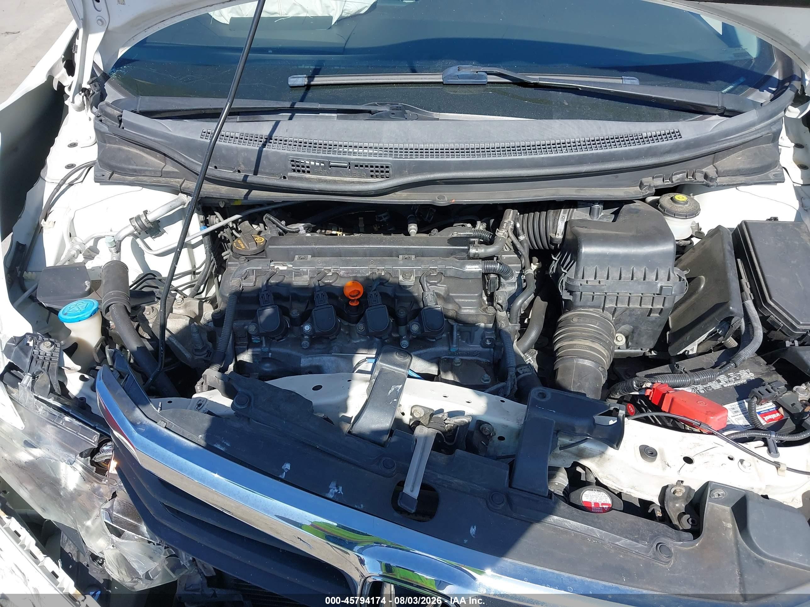 2012 Honda Civic Natural Gas White vin: 19XFB5F55CE000821