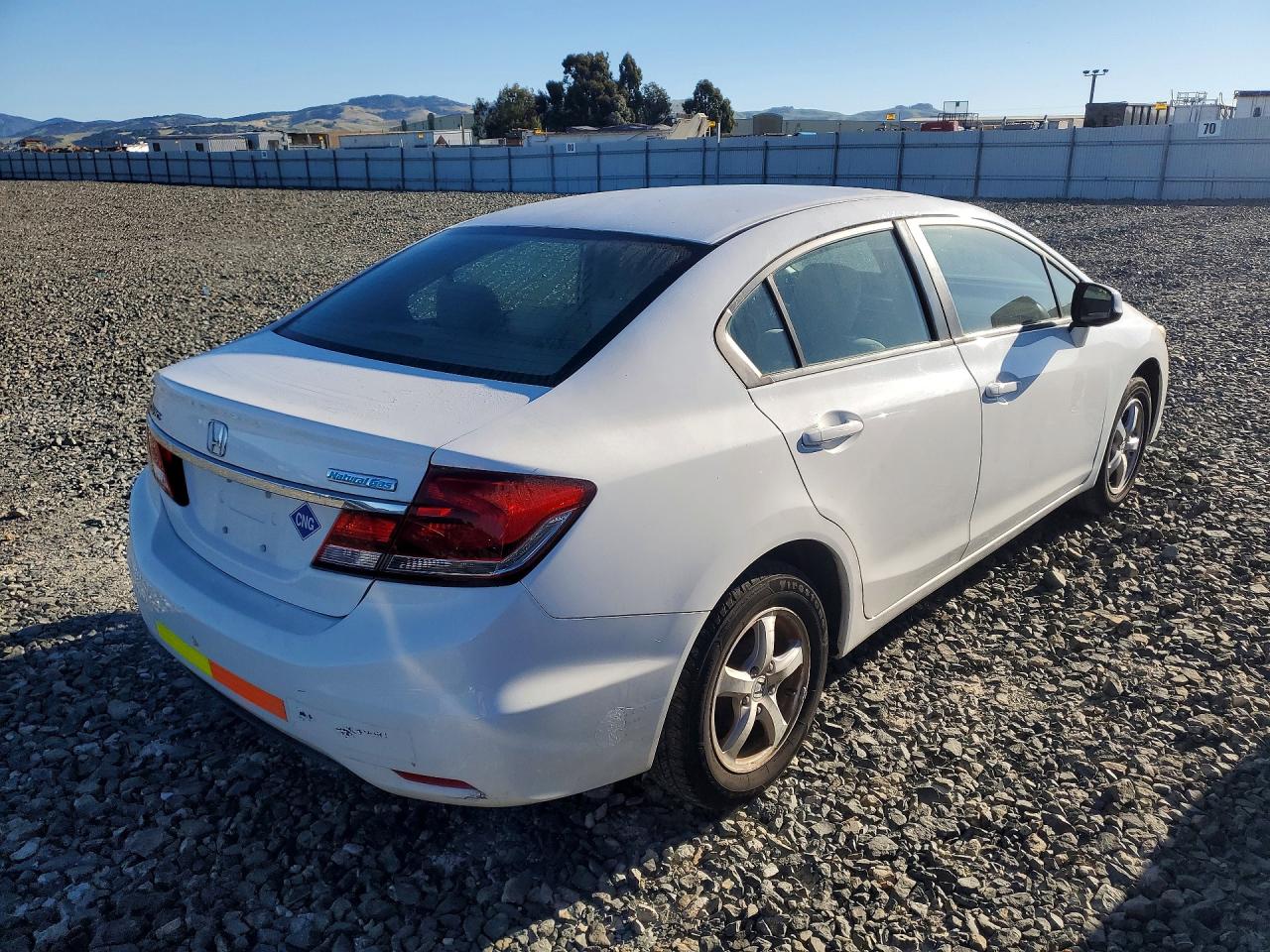 2013 Honda Civic Natural Gas White vin: 19XFB5F55DE000061