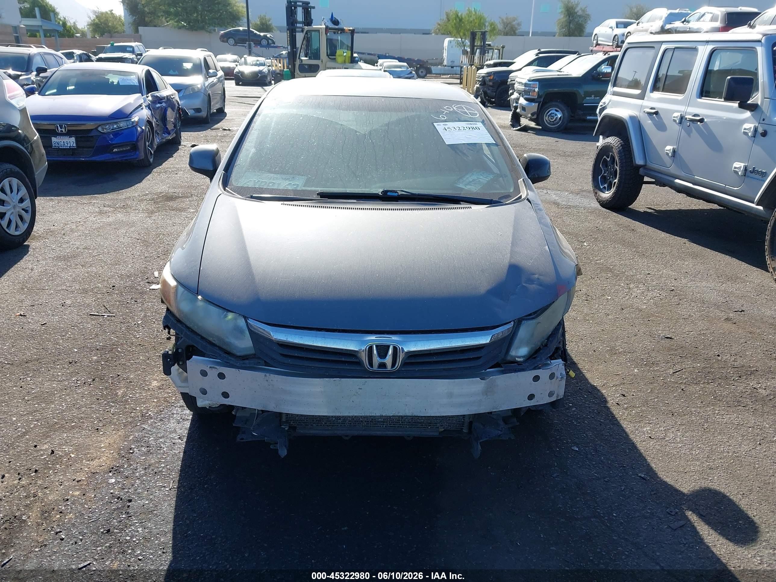 2012 Honda Civic Natural Gas Gray vin: 19XFB5F56CE002836