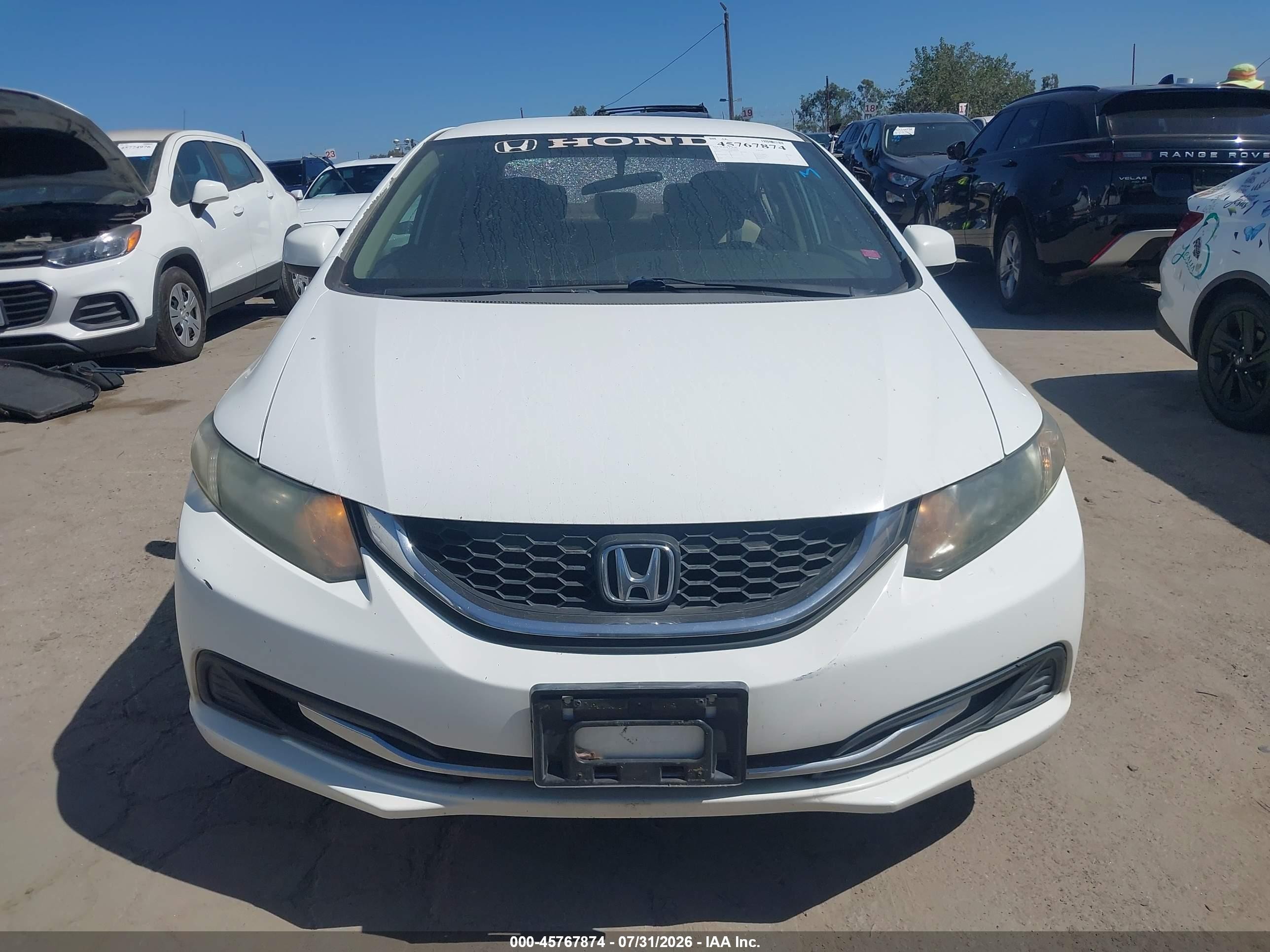 2013 Honda Civic Natural Gas Белый vin: 19XFB5F56DE000294