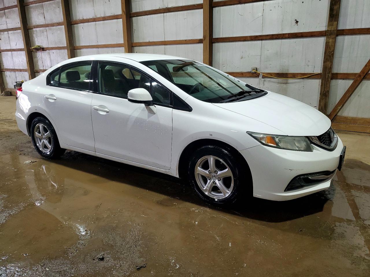 2013 Honda Civic Natural Gas White vin: 19XFB5F57DE000417