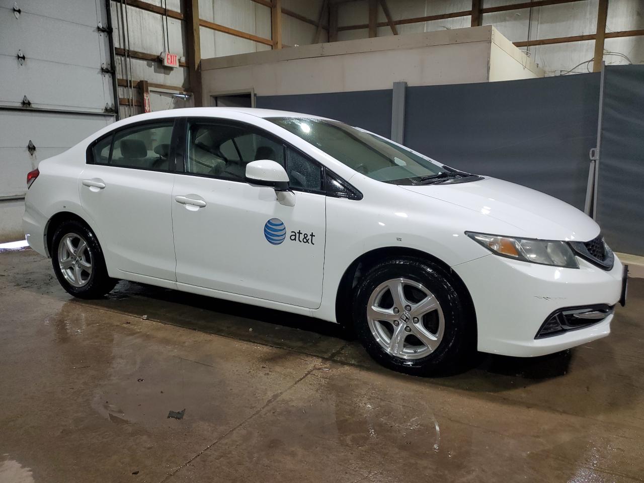 2013 Honda Civic Natural Gas White vin: 19XFB5F57DE000417 Damage: Front Bumper, Multiple Scratches Heavy, 2