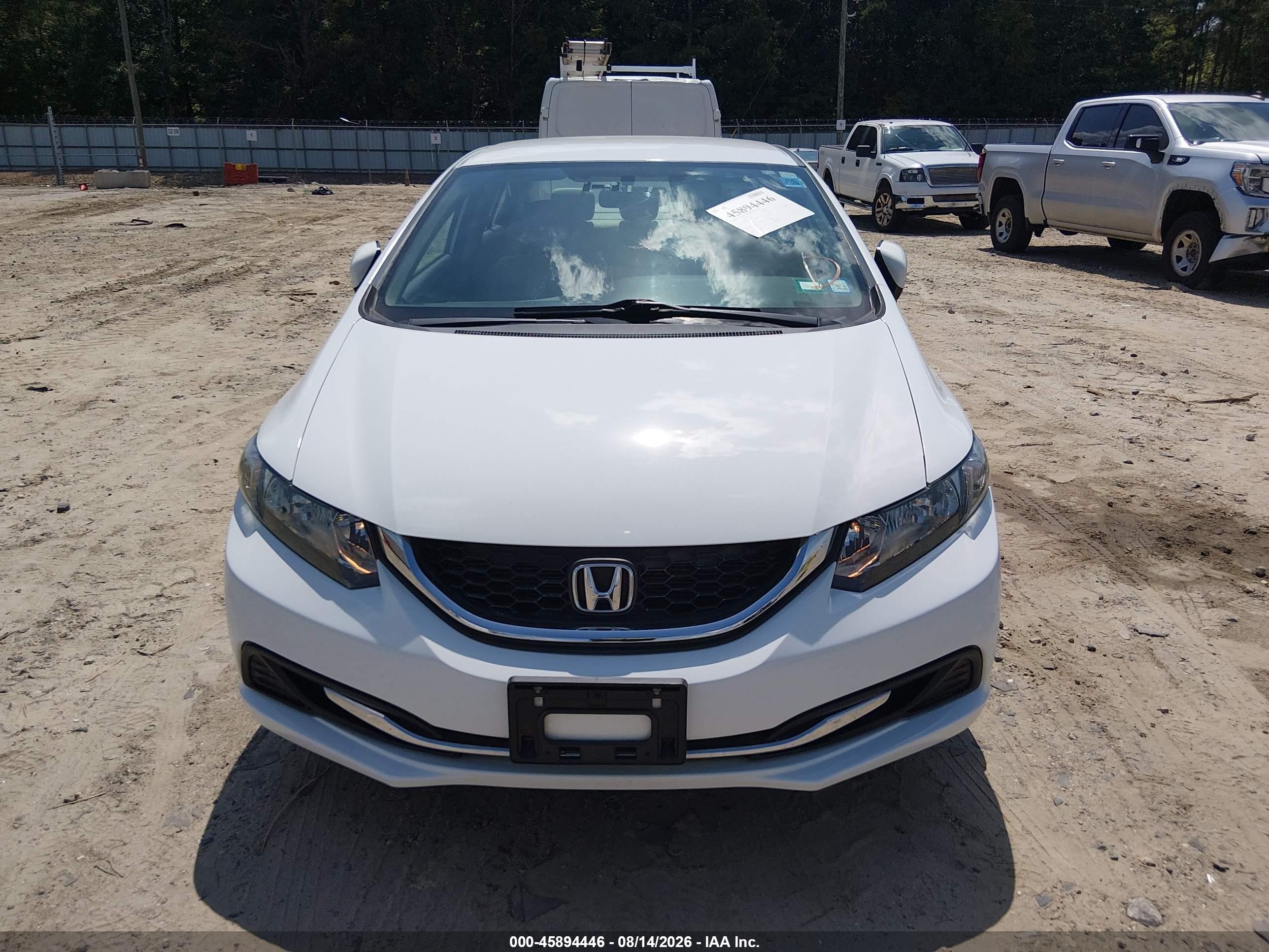 2015 Honda Civic Natural Gas White vin: 19XFB5F57FE000209
