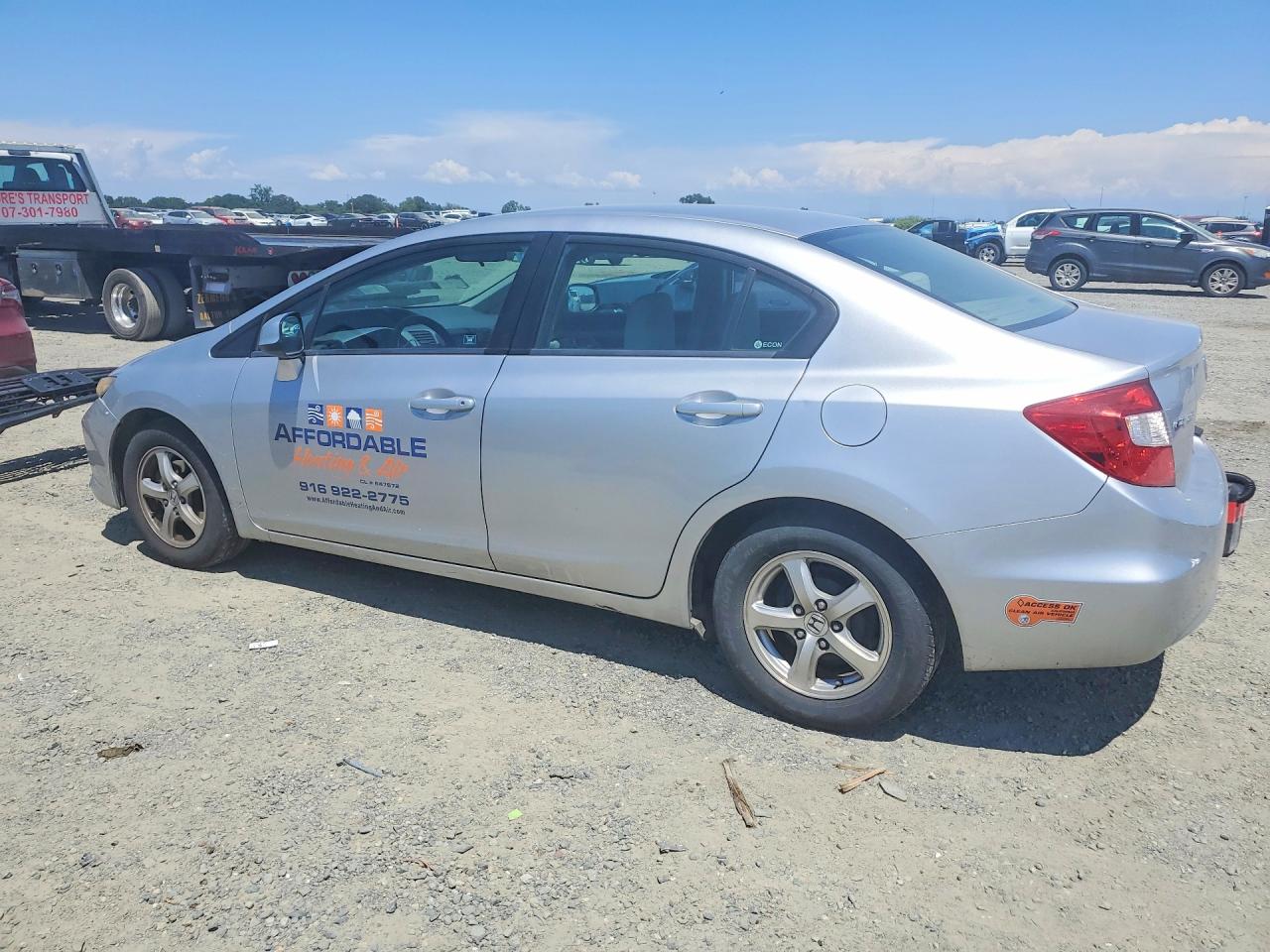 2012 Honda Civic Natural Gas Silver vin: 19XFB5F58CE000599