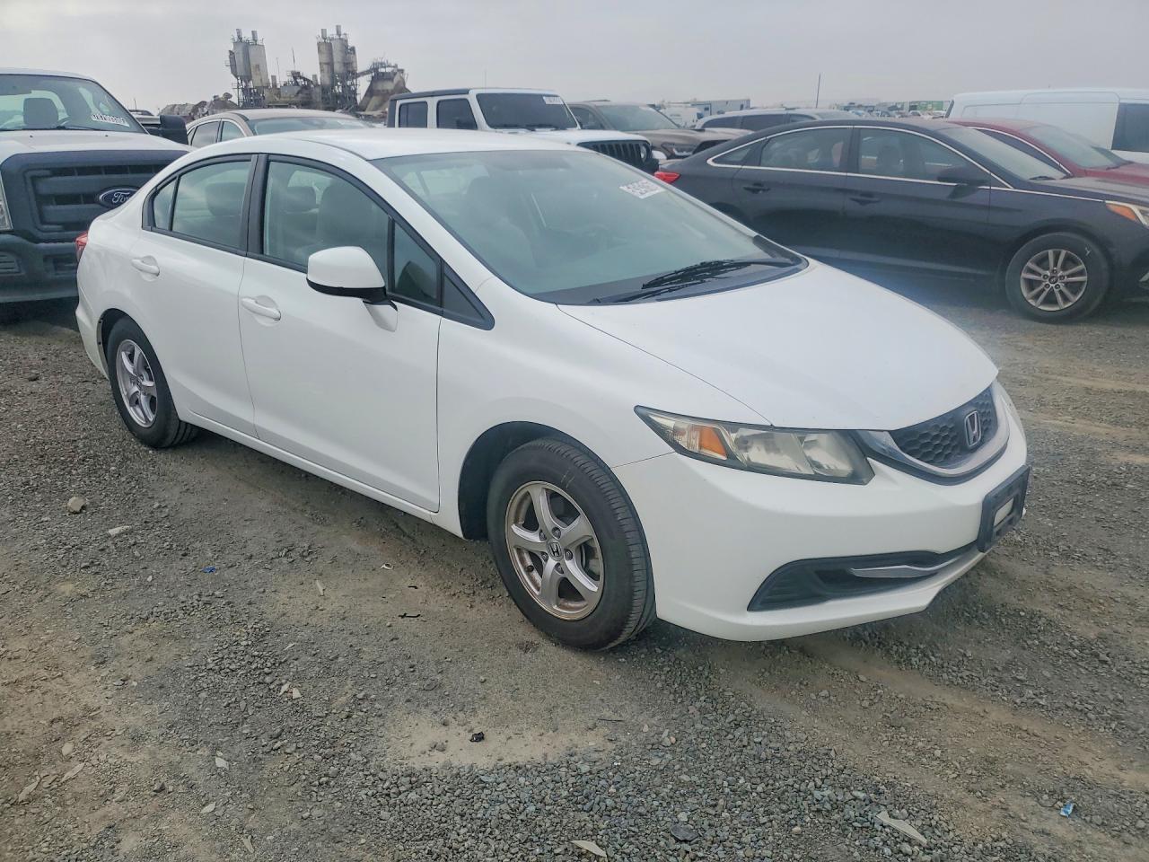 2013 Honda Civic Natural Gas White vin: 19XFB5F58DE000412