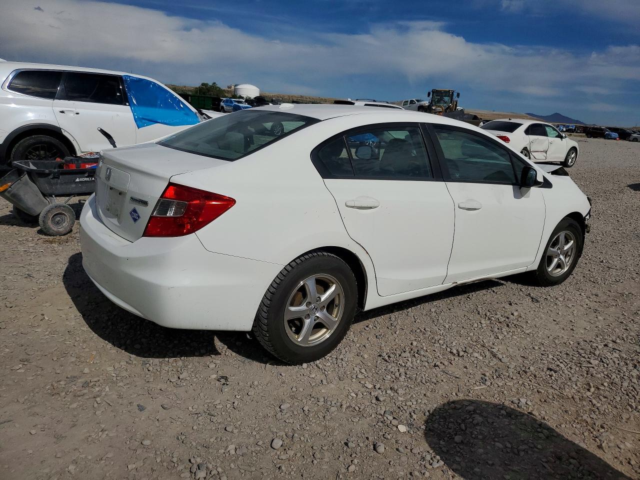 2012 Honda Civic Natural Gas White vin: 19XFB5F59CE001518