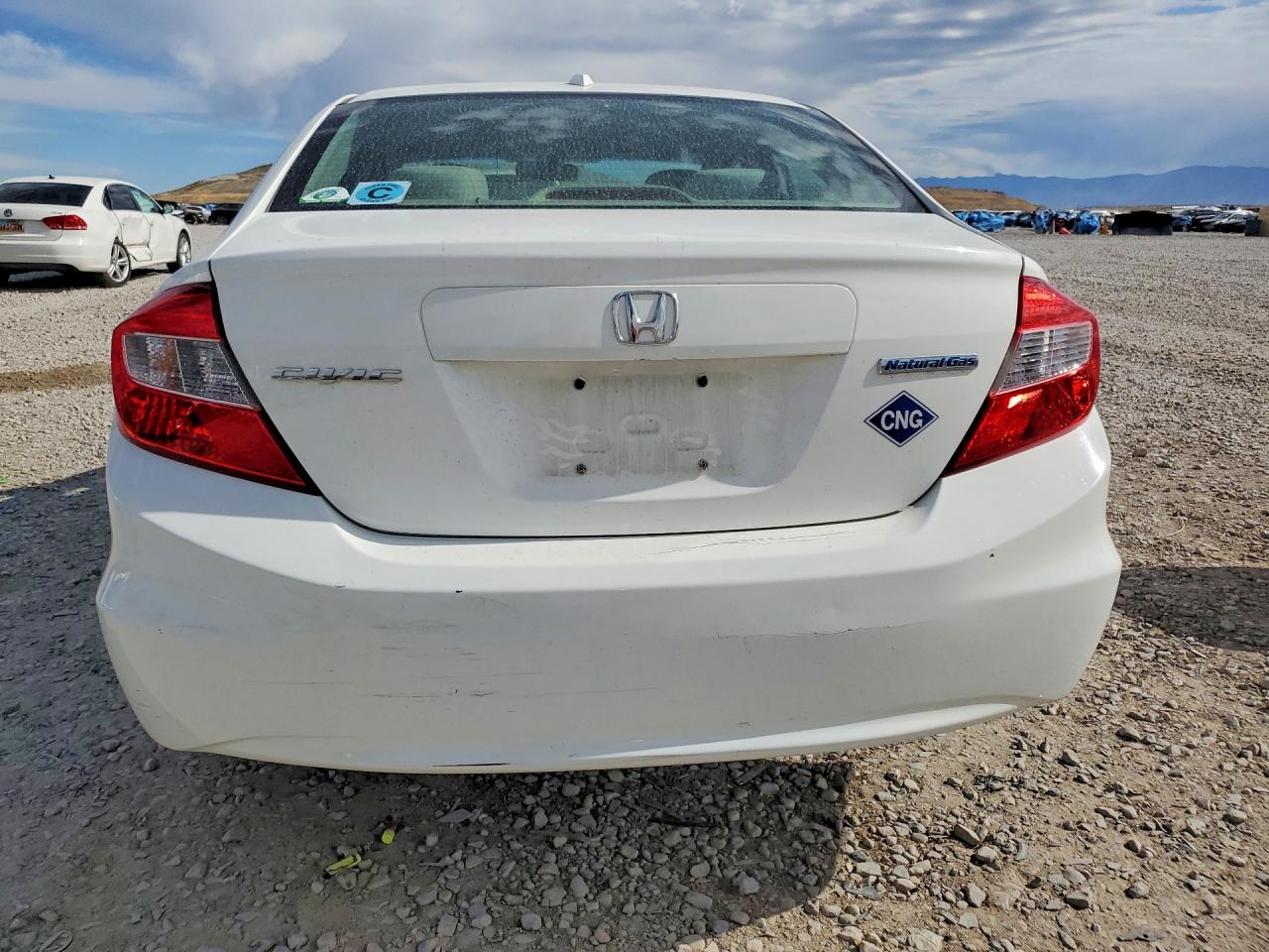 2012 Honda Civic Natural Gas White vin: 19XFB5F59CE001518