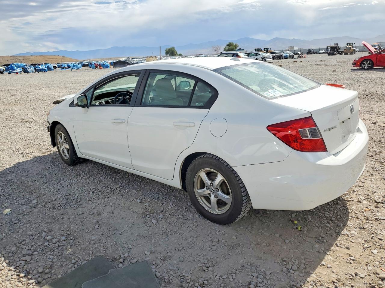 2012 Honda Civic Natural Gas White vin: 19XFB5F59CE001518