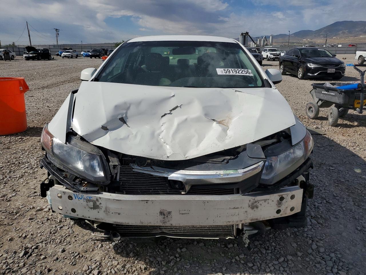 2012 Honda Civic Natural Gas White vin: 19XFB5F59CE001518