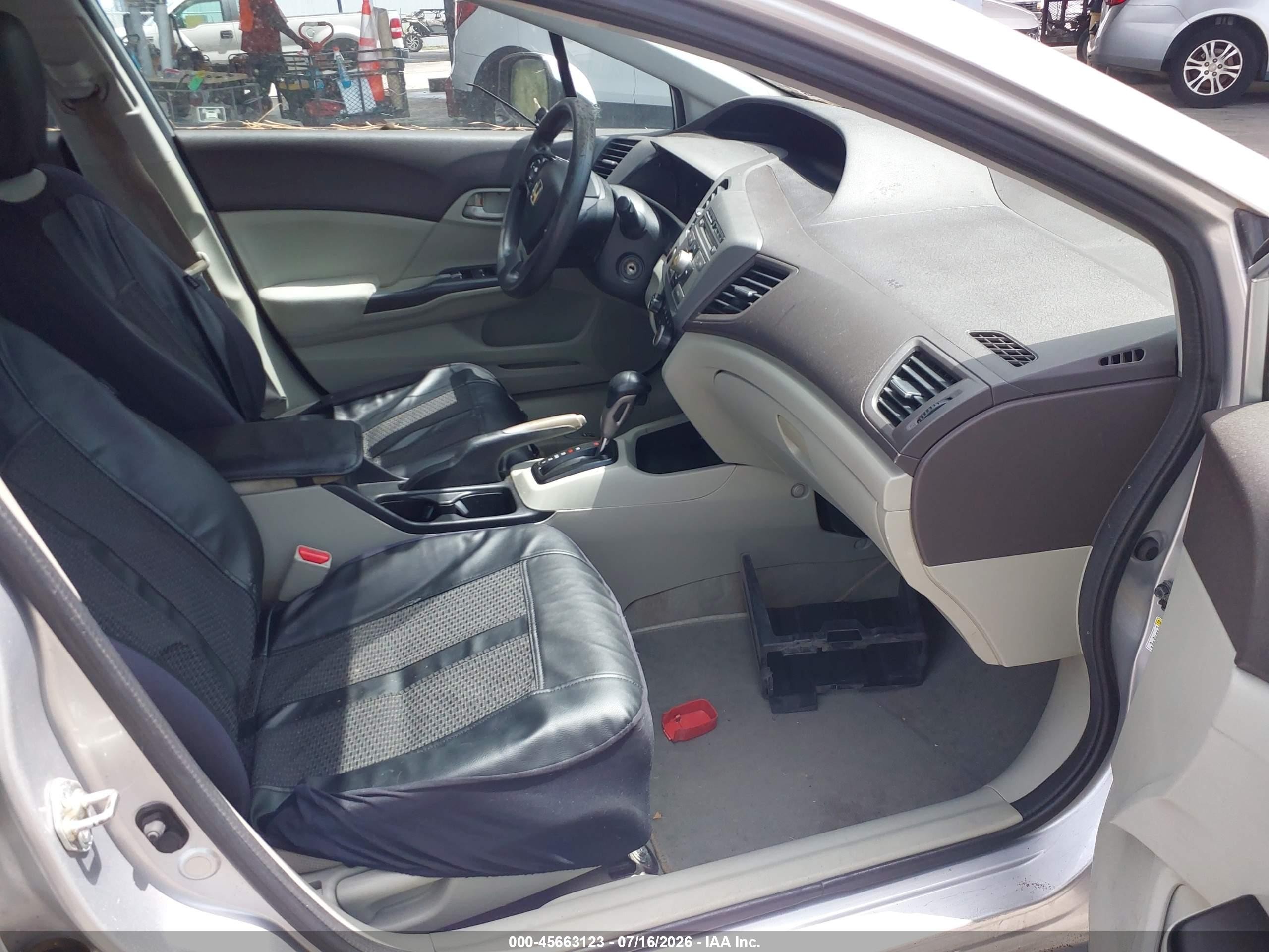 2012 Honda Civic Natural Gas Silver vin: 19XFB5F59CE002328