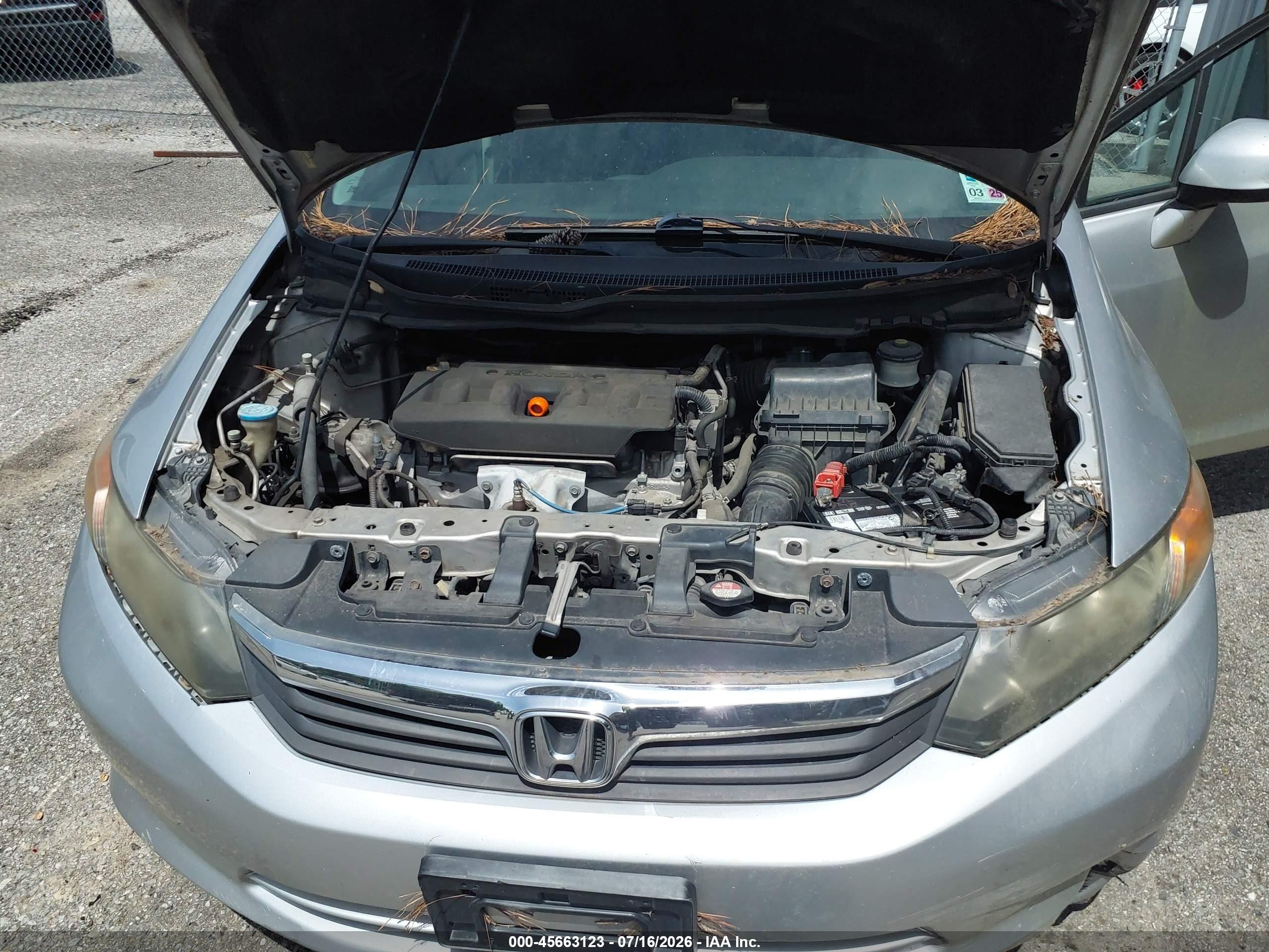 2012 Honda Civic Natural Gas Silver vin: 19XFB5F59CE002328