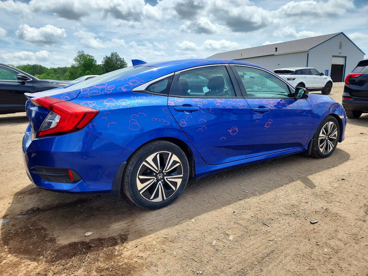 2017 Honda Civic Ex Blue vin: 19XFC1F30HE007946