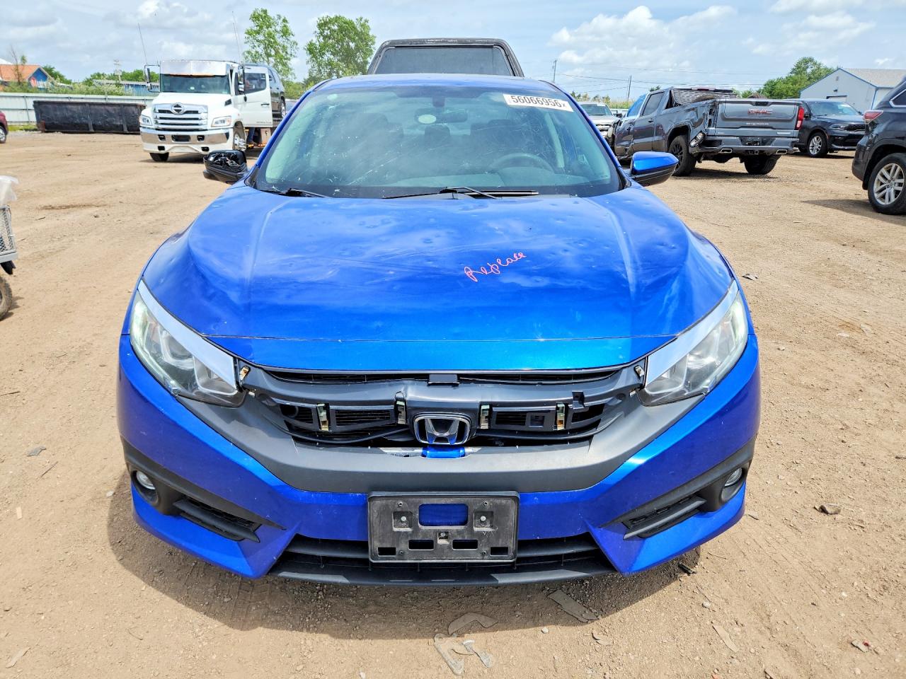 2017 Honda Civic Ex Blue vin: 19XFC1F30HE007946