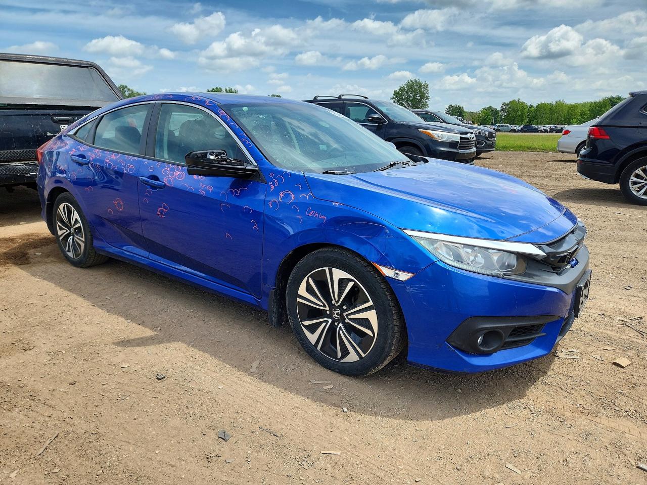 2017 Honda Civic Ex Blue vin: 19XFC1F30HE007946