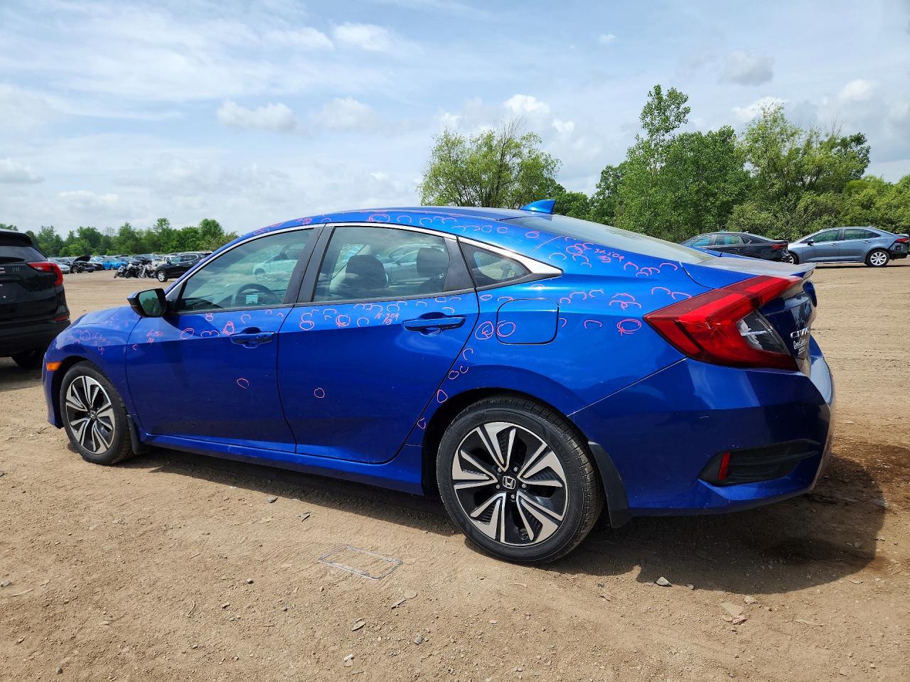 2017 Honda Civic Ex Blue vin: 19XFC1F30HE007946