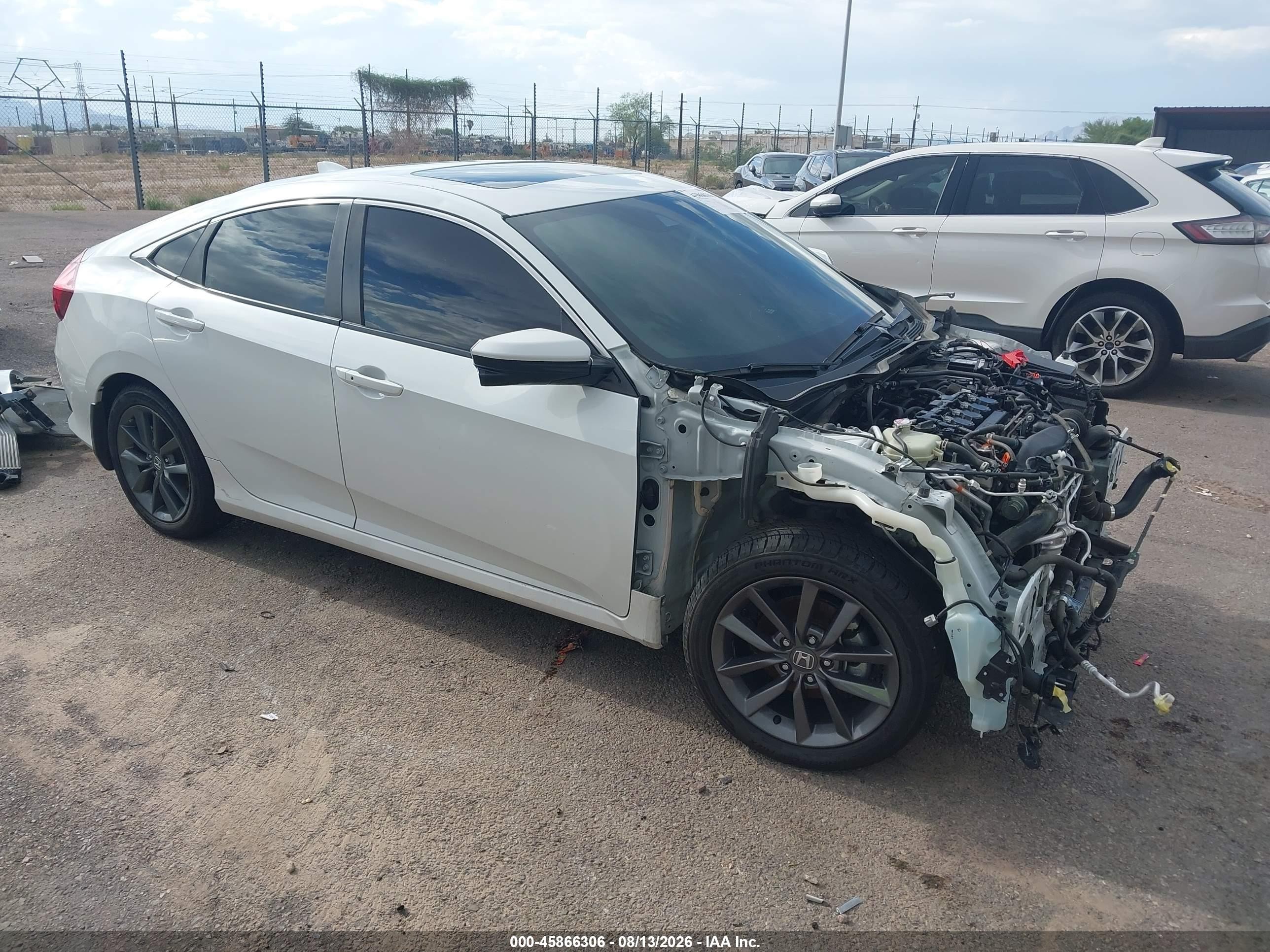 2021 Honda Civic Ex White vin: 19XFC1F30ME011568