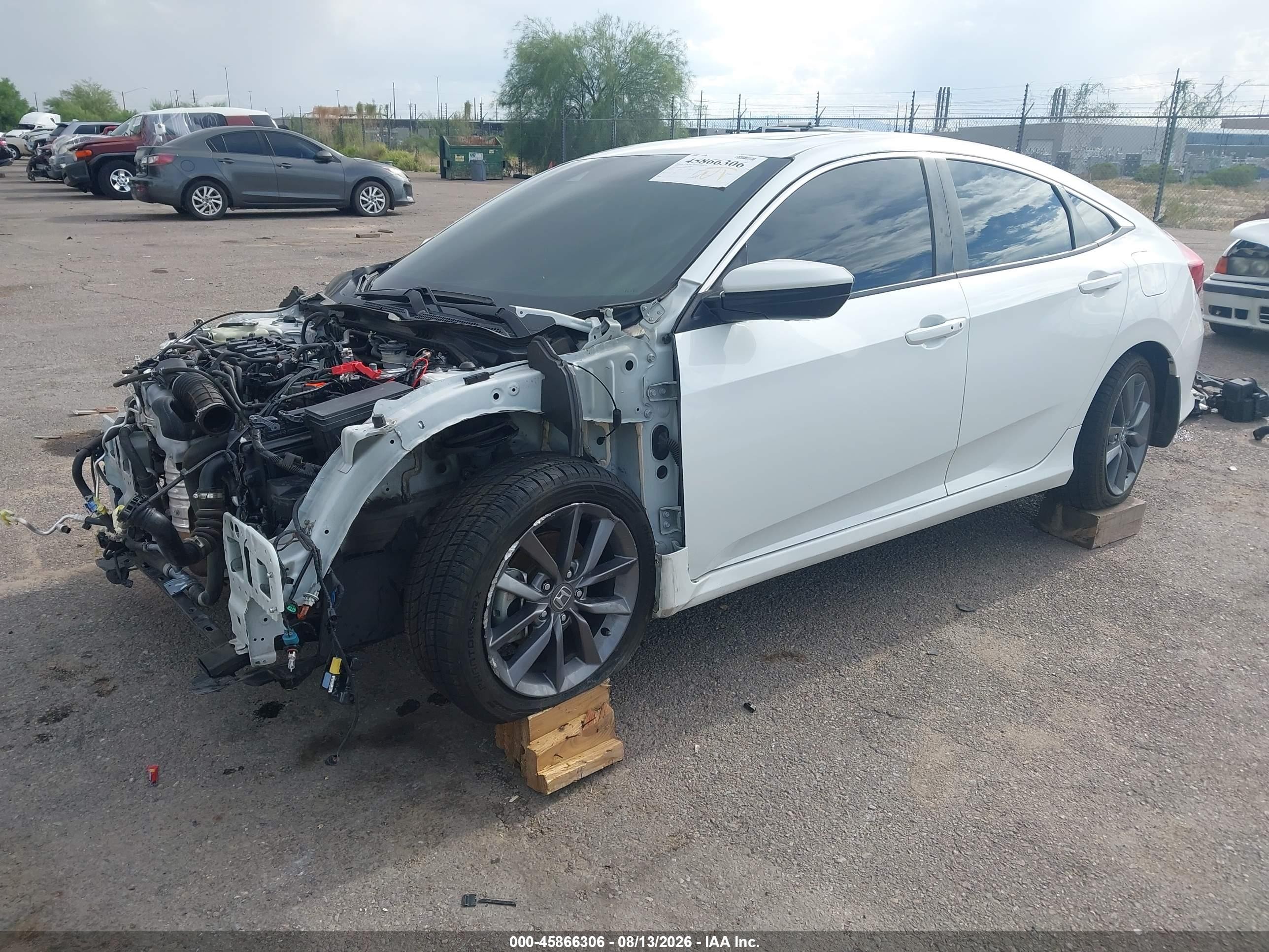 2021 Honda Civic Ex White vin: 19XFC1F30ME011568