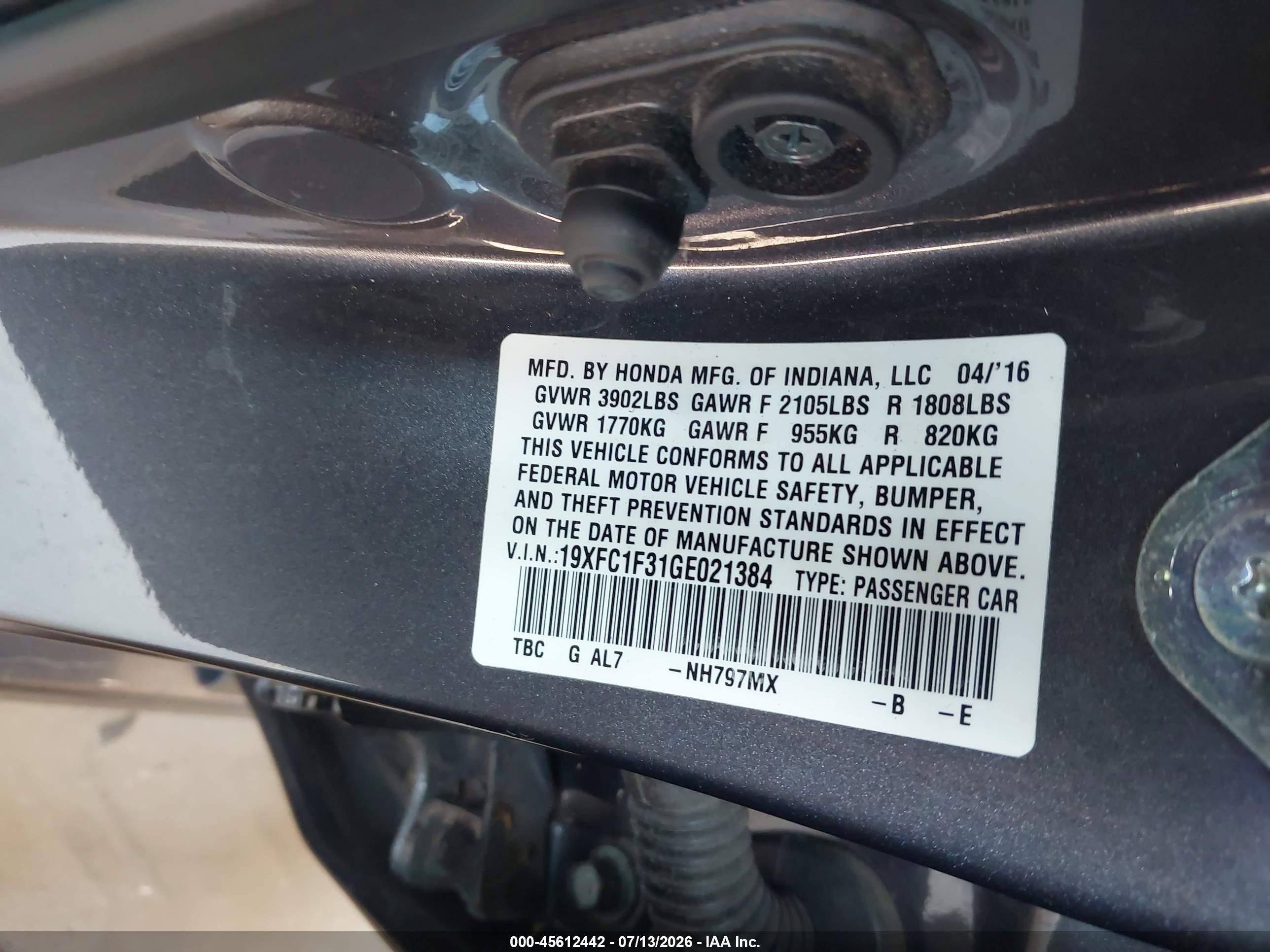 2016 Honda Civic Ex-t Серебряный vin: 19XFC1F31GE021384