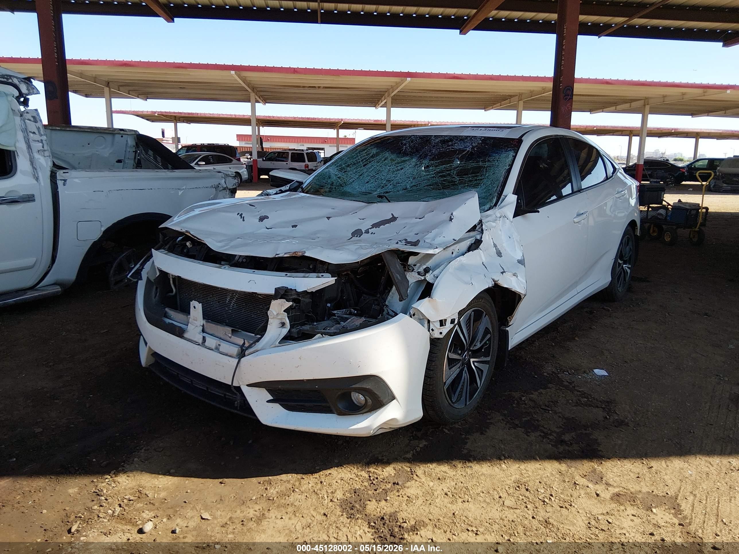 2017 Honda Civic Ex-t Белый vin: 19XFC1F31HE007227