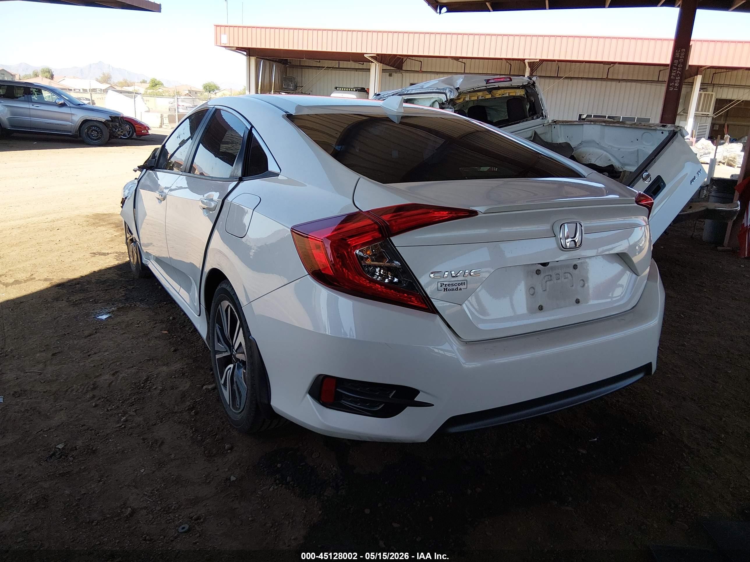 2017 Honda Civic Ex-t Белый vin: 19XFC1F31HE007227