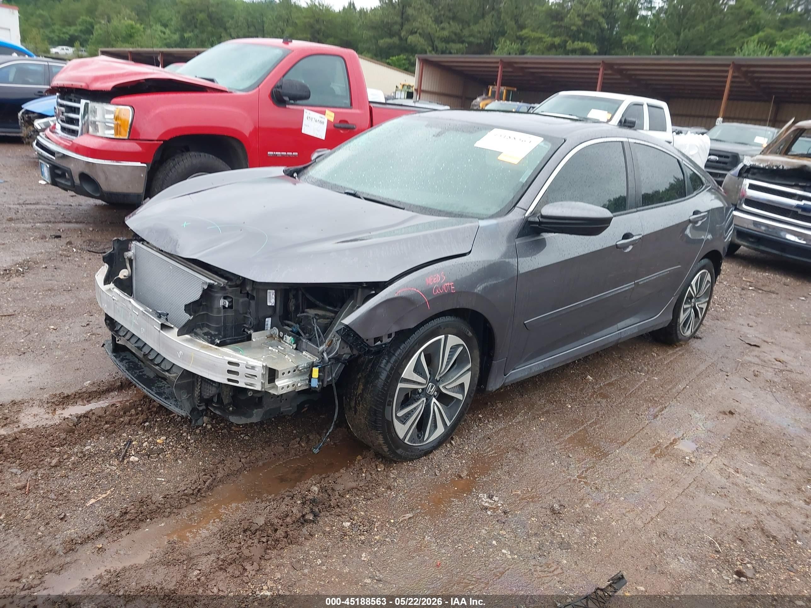 2016 Honda Civic Ex-t Gray vin: 19XFC1F32GE013794