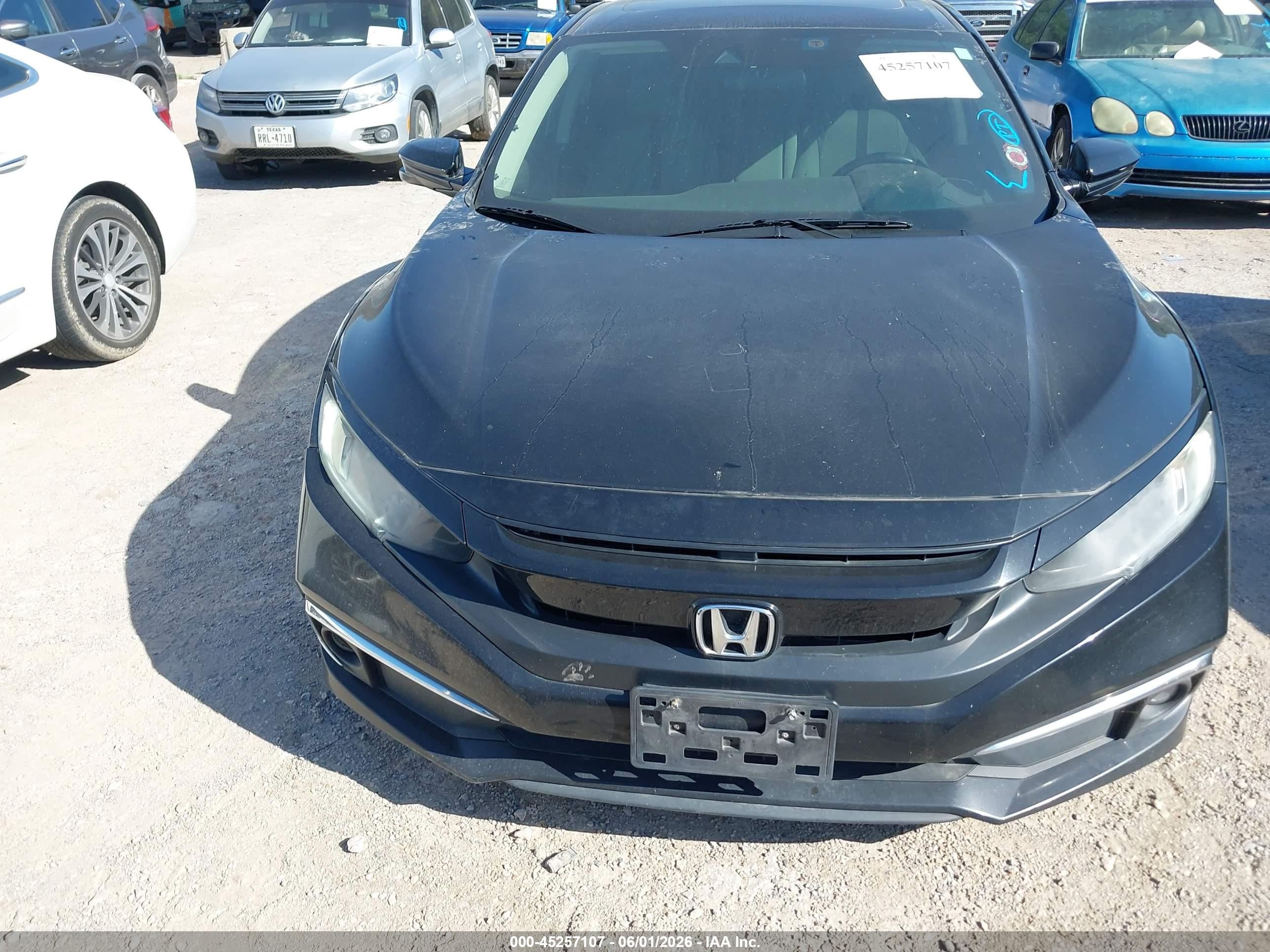 2019 Honda Civic Ex Black vin: 19XFC1F32KE013027