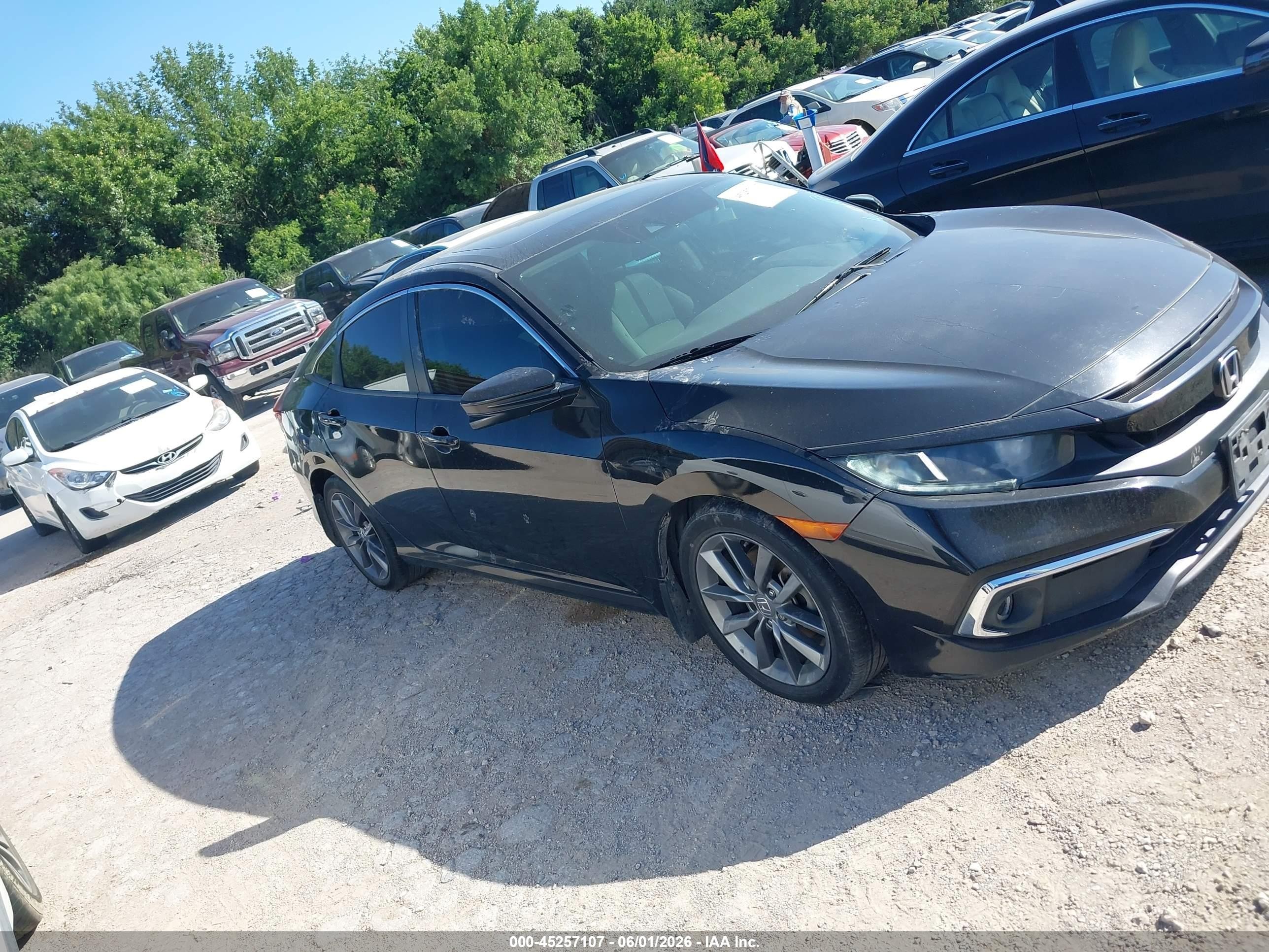 2019 Honda Civic Ex Black vin: 19XFC1F32KE013027