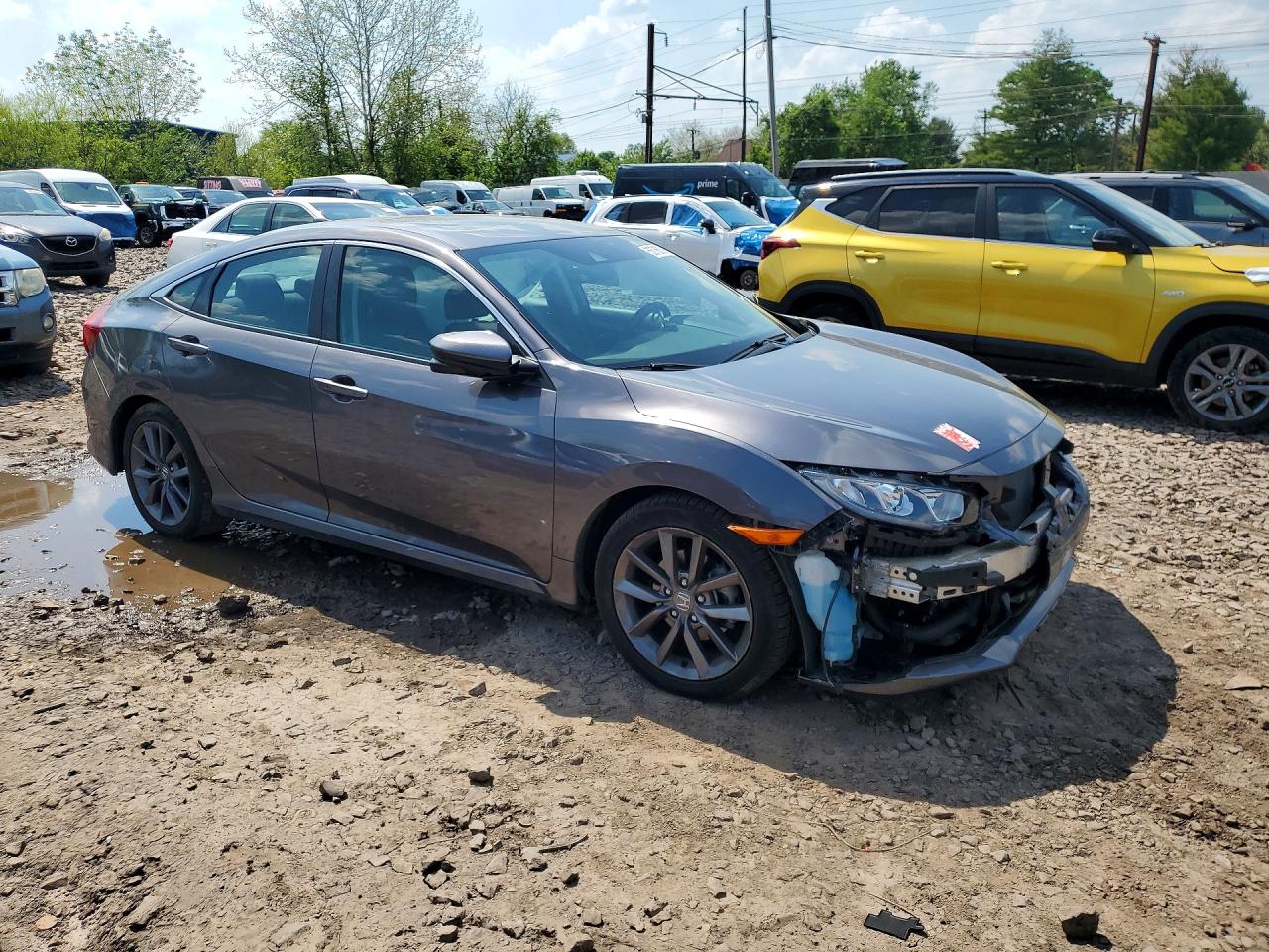 2019 Honda Civic Ex Silver vin: 19XFC1F32KE209131