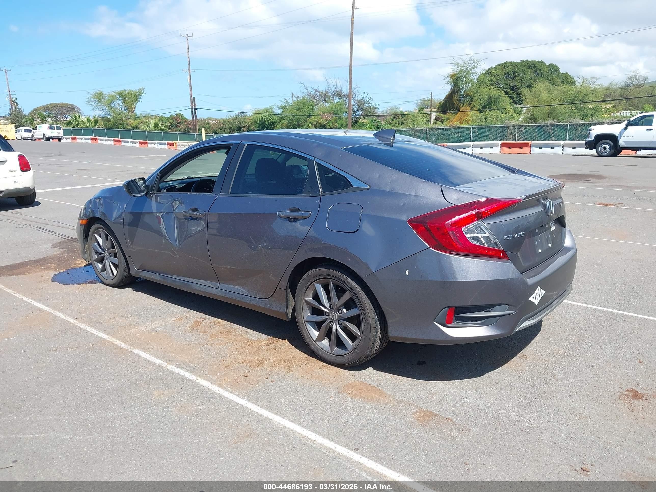 2019 Honda Civic Ex Серый vin: 19XFC1F34KE019833