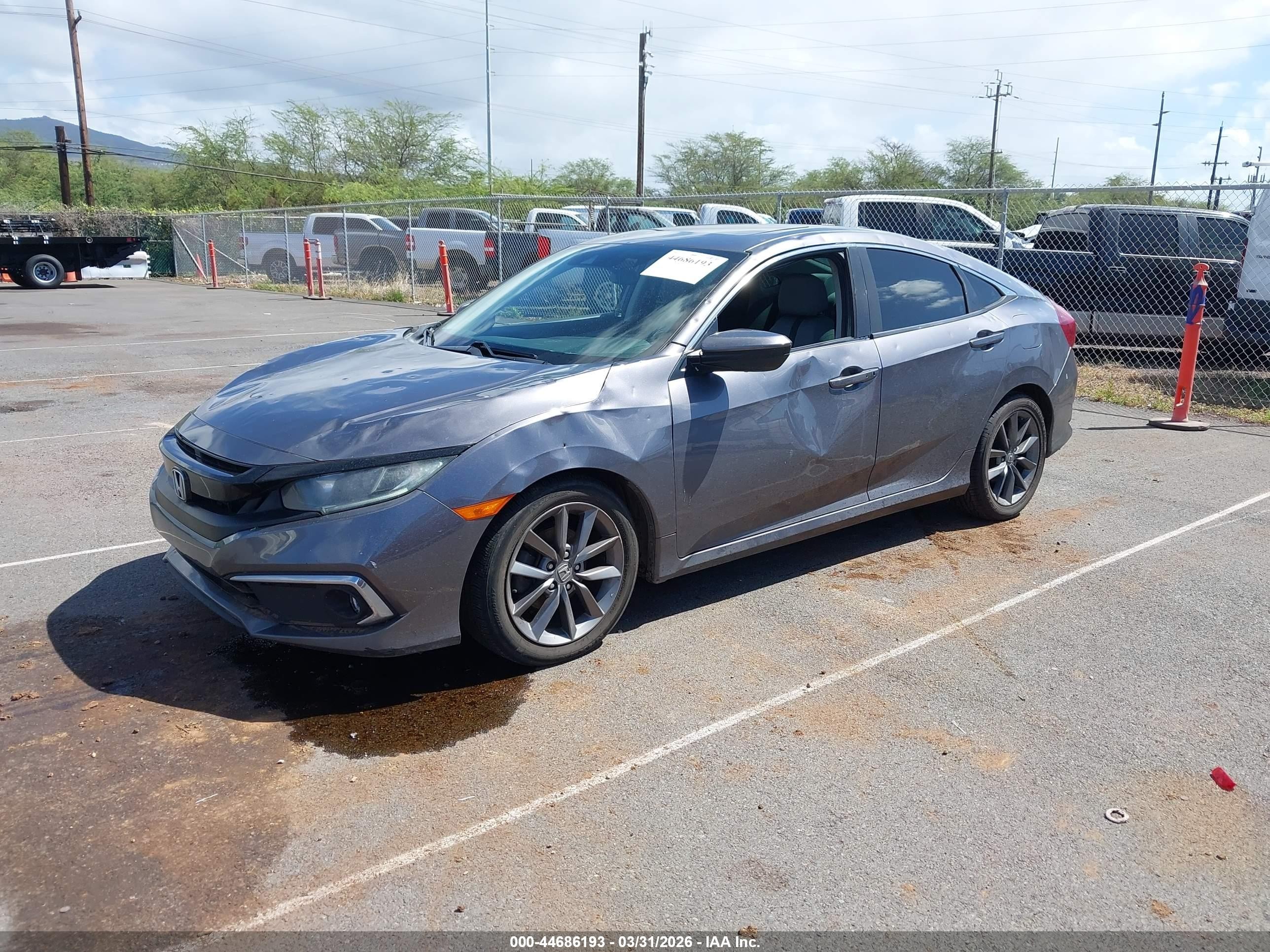 2019 Honda Civic Ex Серый vin: 19XFC1F34KE019833