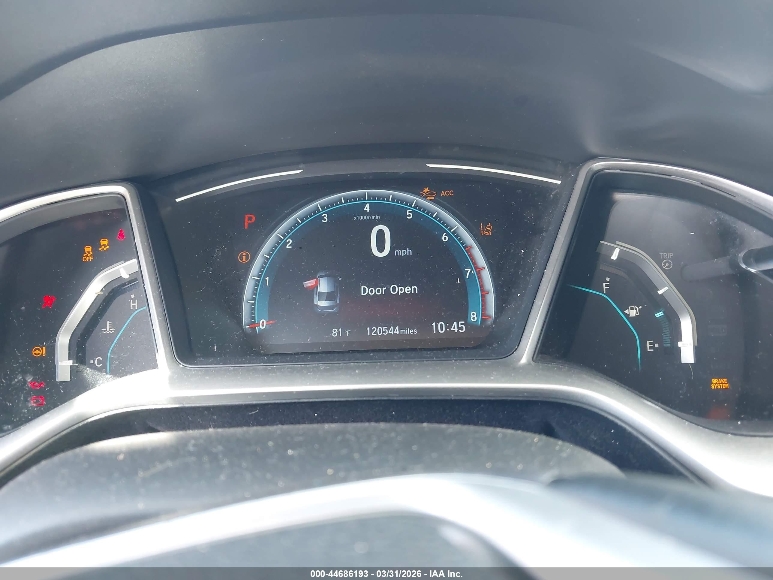 2019 Honda Civic Ex Серый vin: 19XFC1F34KE019833