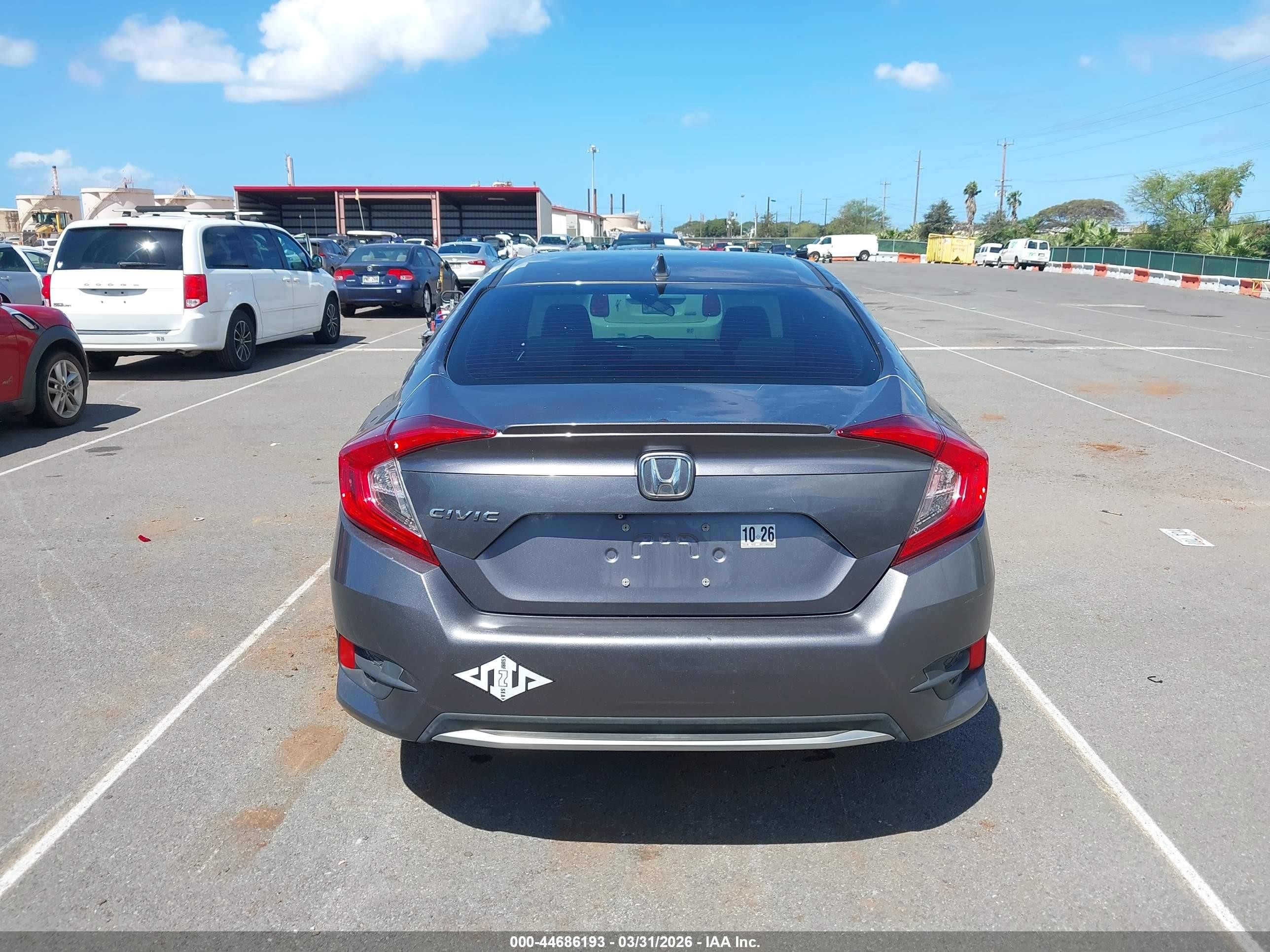 2019 Honda Civic Ex Серый vin: 19XFC1F34KE019833