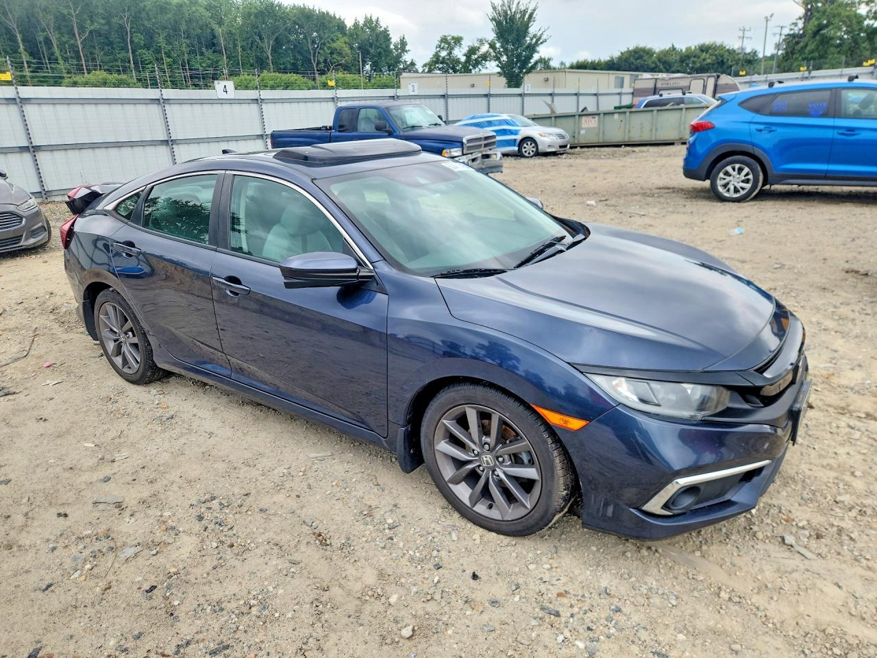 2019 Honda Civic Ex Blue vin: 19XFC1F34KE019850