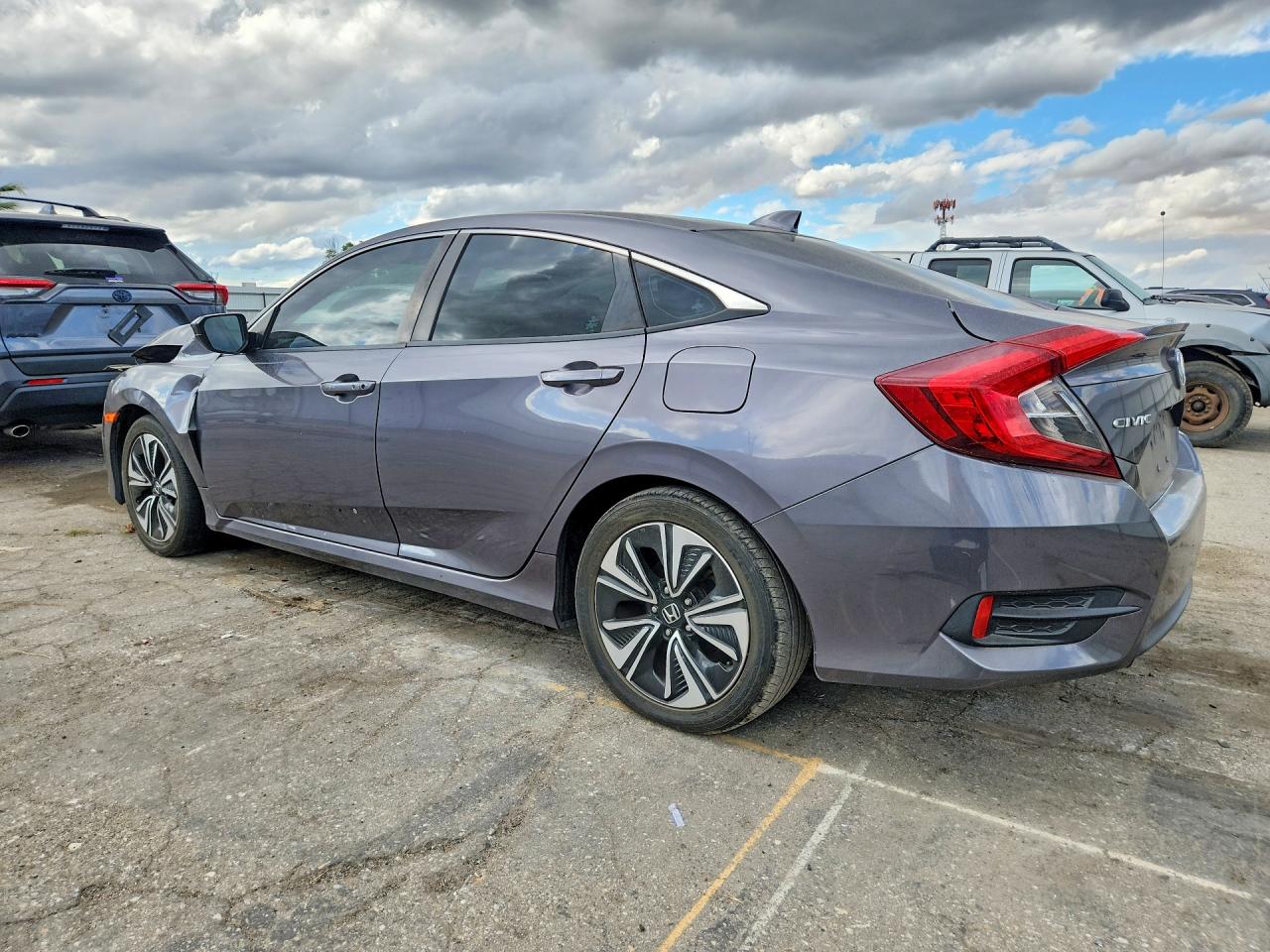 2017 Honda Civic Ex Gray vin: 19XFC1F35HE029652