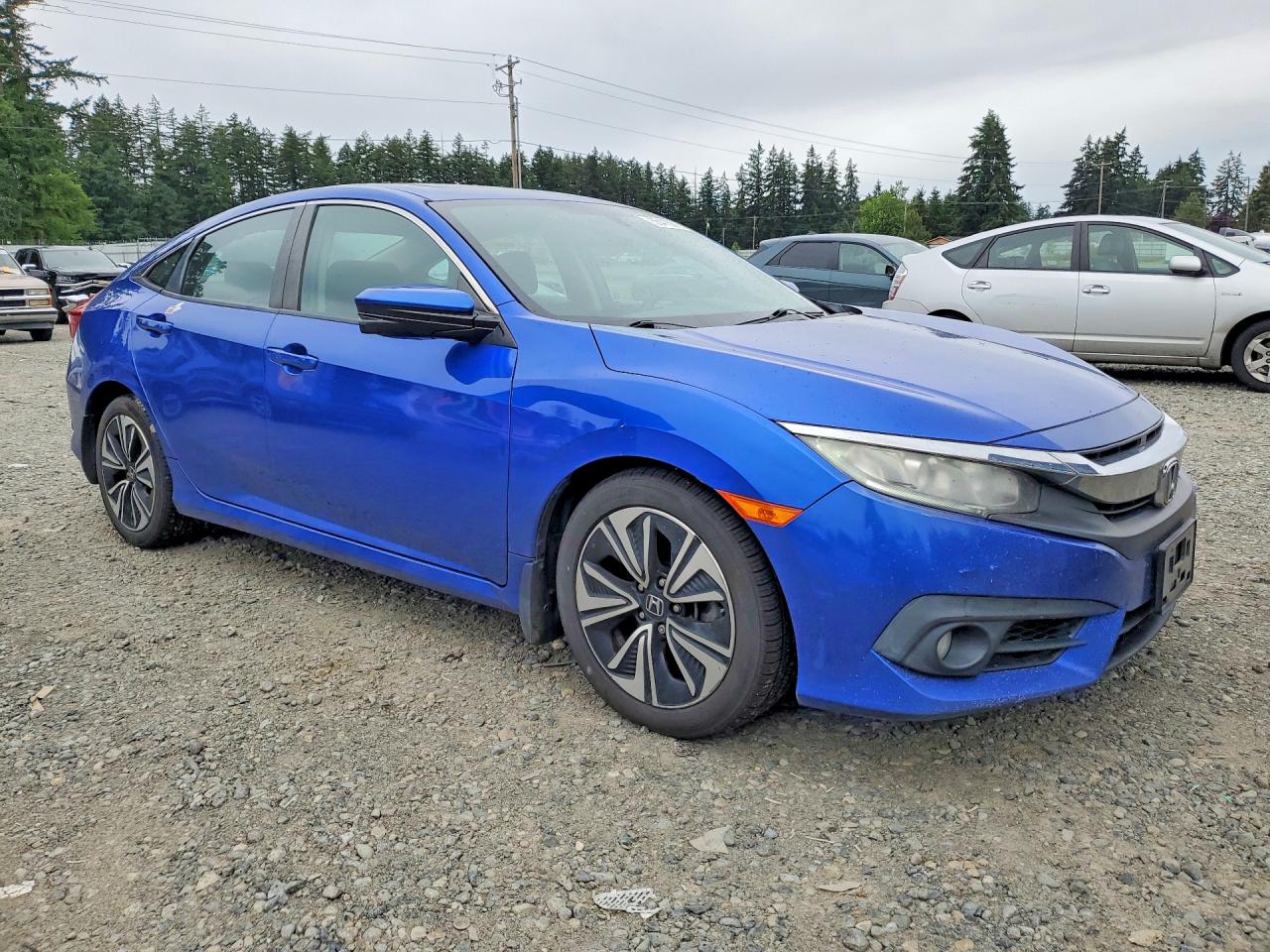 2017 Honda Civic Ex Blue vin: 19XFC1F35HE203543