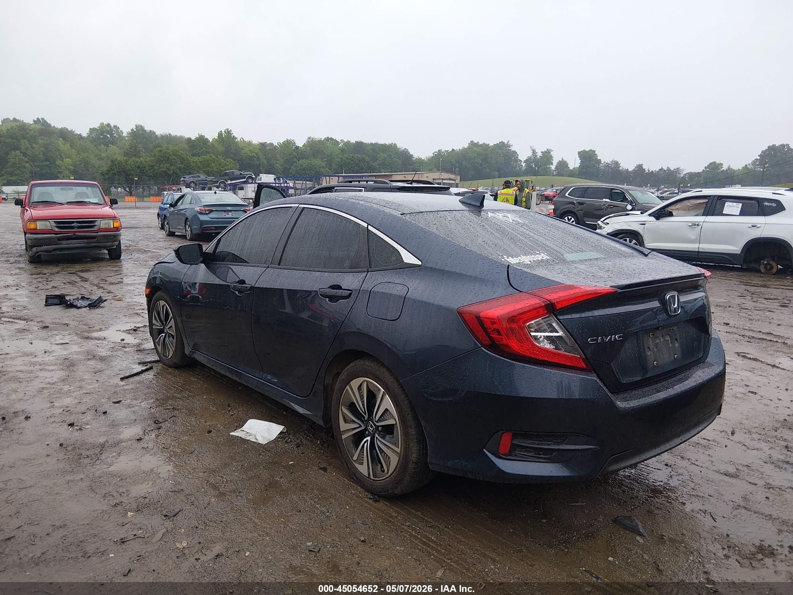2017 Honda Civic Ex-t Blue vin: 19XFC1F35HE214977