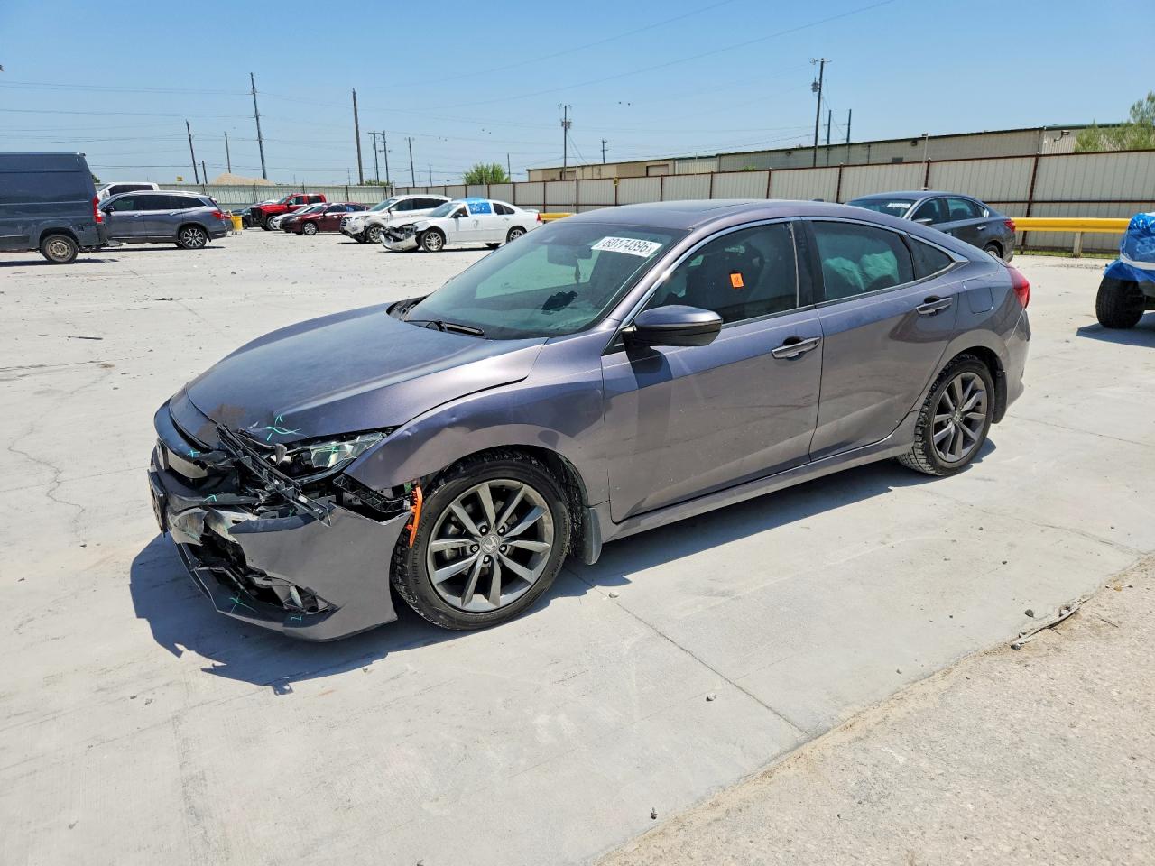2020 Honda Civic Ex Gray vin: 19XFC1F35LE004162