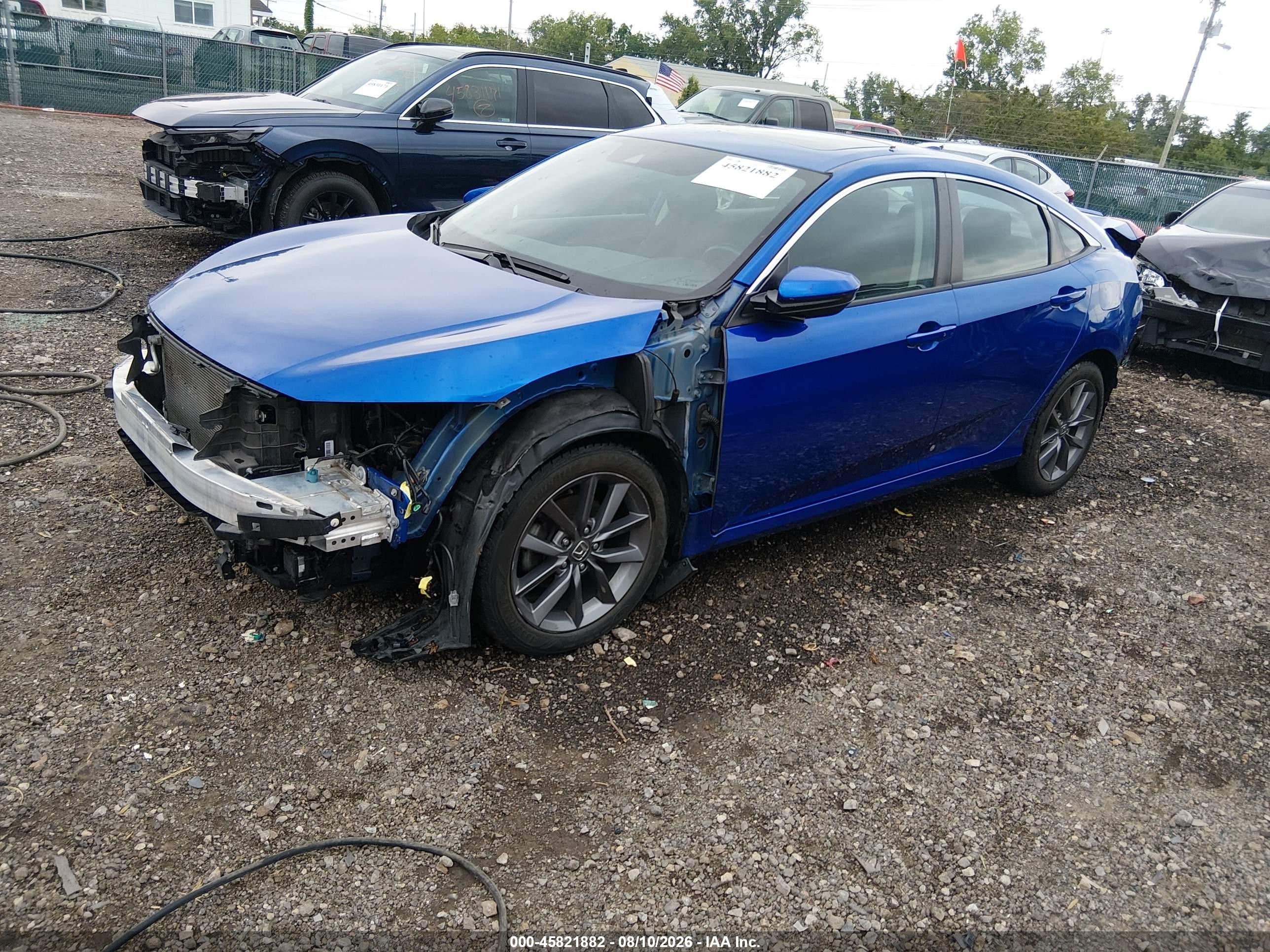 2020 Honda Civic Ex Blue vin: 19XFC1F36LE004378