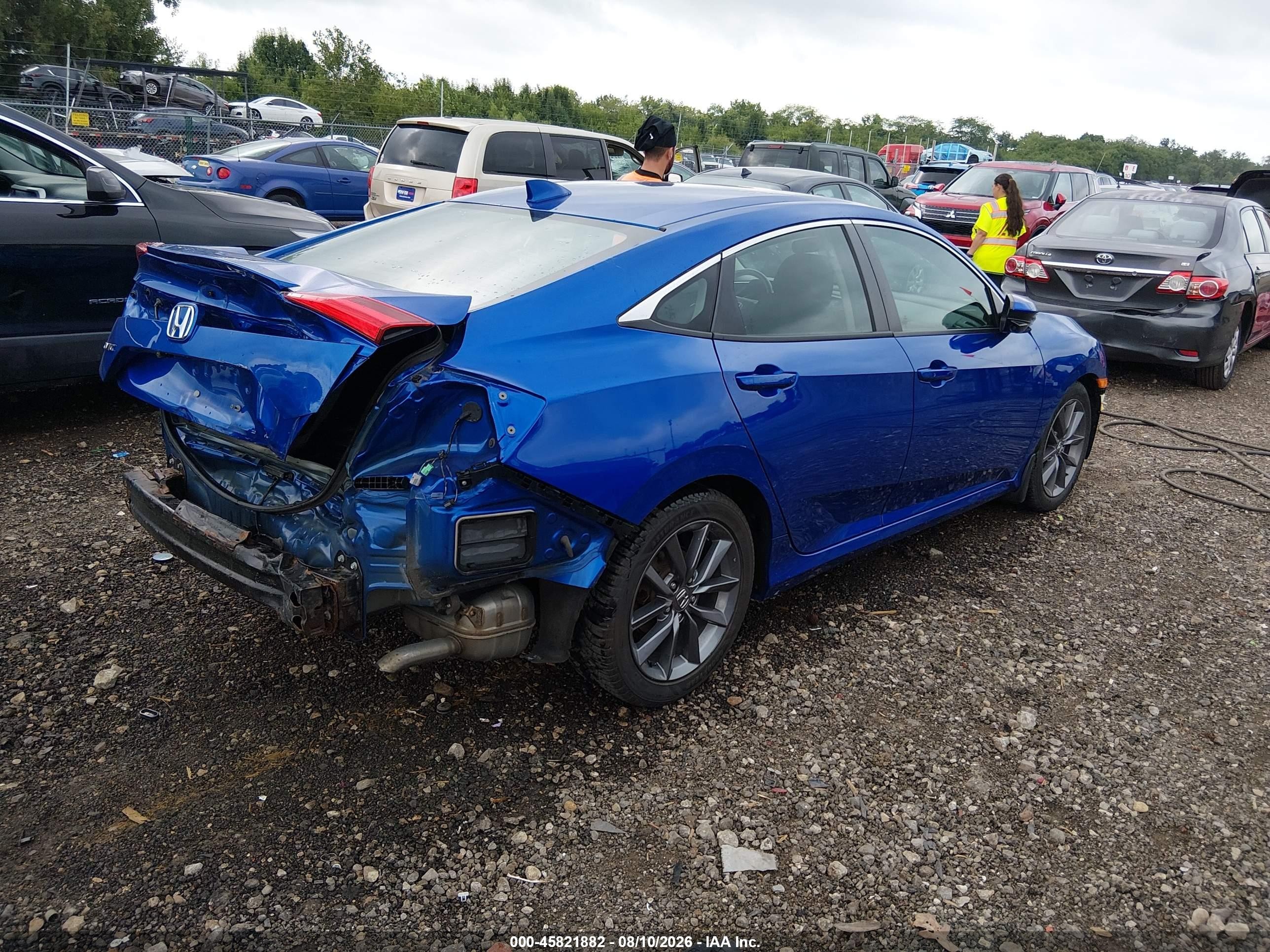 2020 Honda Civic Ex Blue vin: 19XFC1F36LE004378