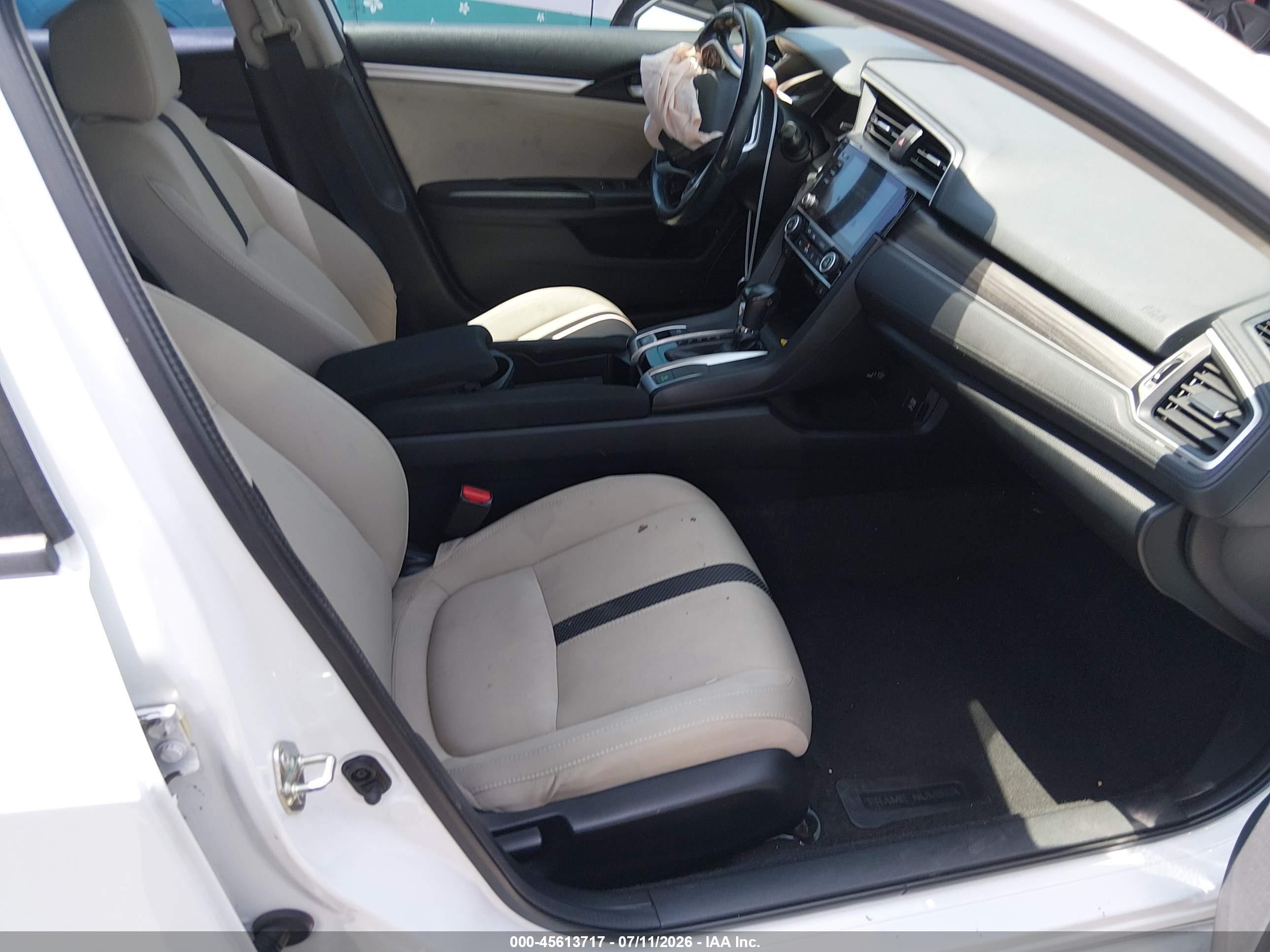 2020 Honda Civic Ex White vin: 19XFC1F36LE204788