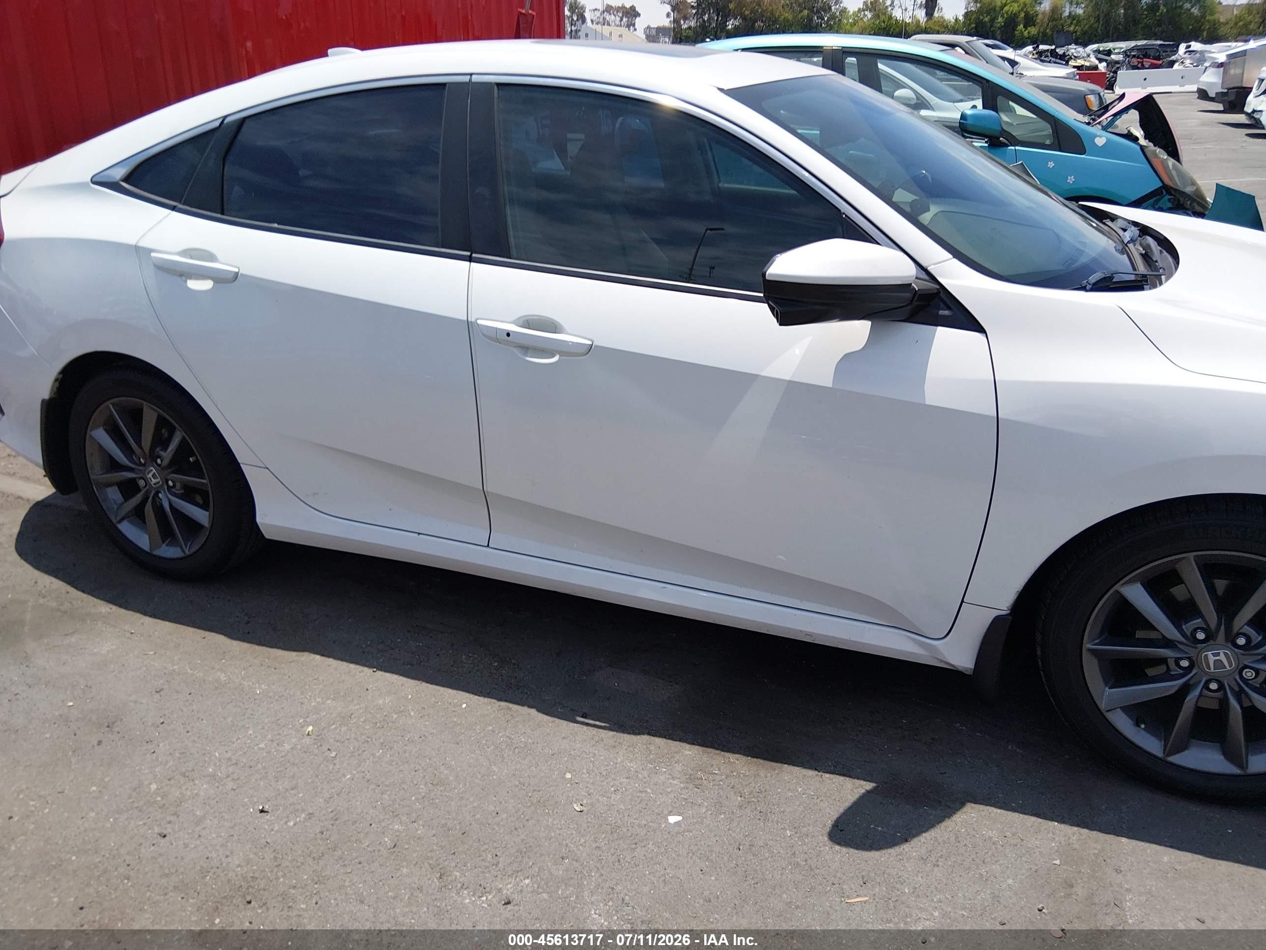 2020 Honda Civic Ex White vin: 19XFC1F36LE204788